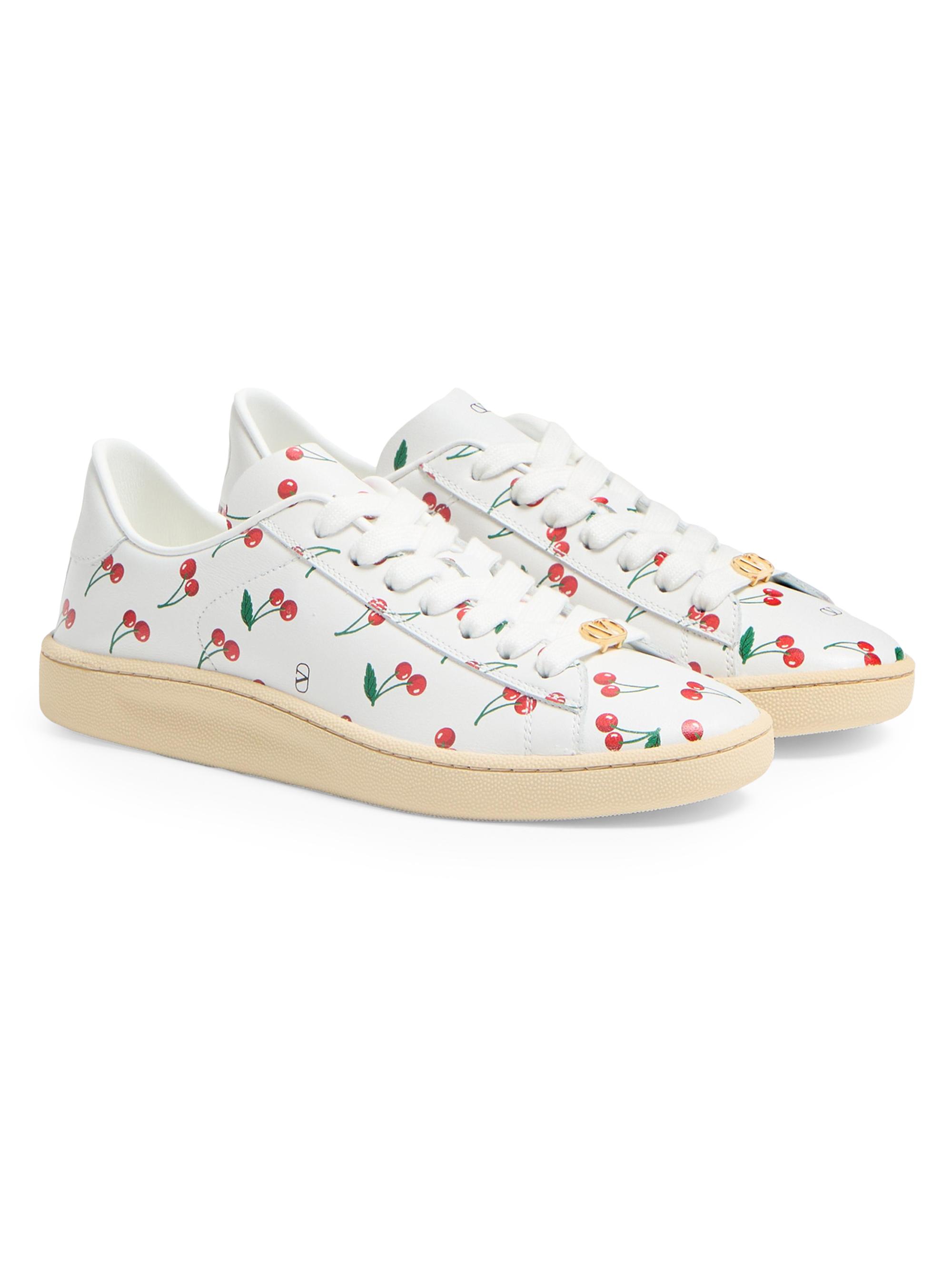 Valentino Garavani Royco Sneakers in Nappa Calfskin with Cherryfic