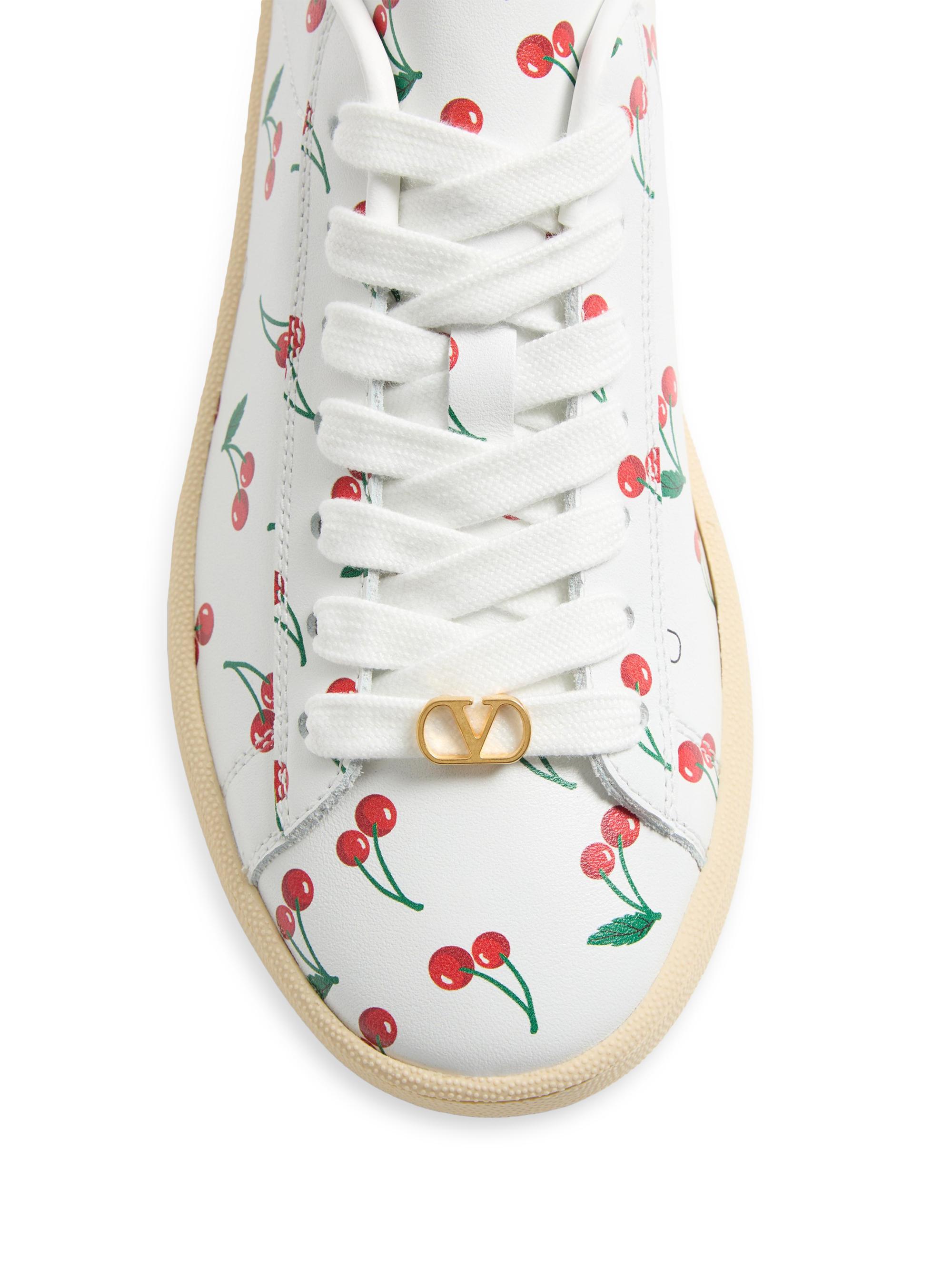 Valentino Garavani Royco Sneakers in Nappa Calfskin with Cherryfic