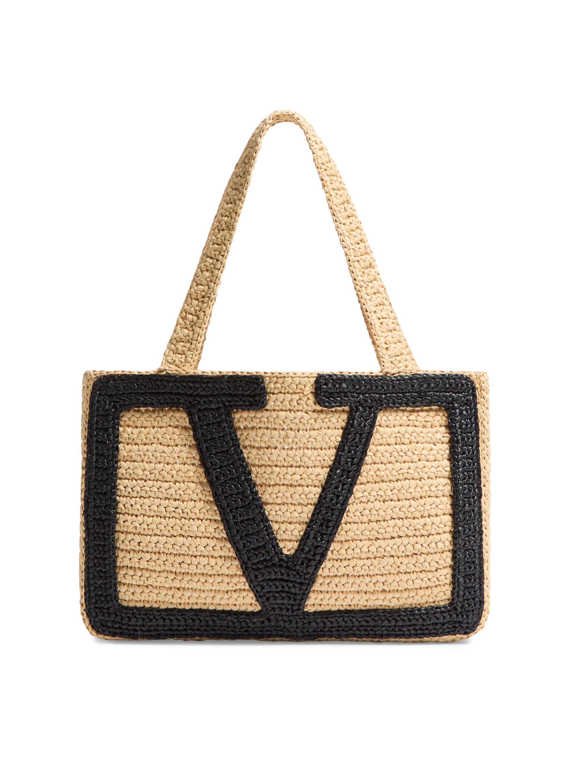Valentino Garavani Viva Superstar Small Shopping Bag in Raffia