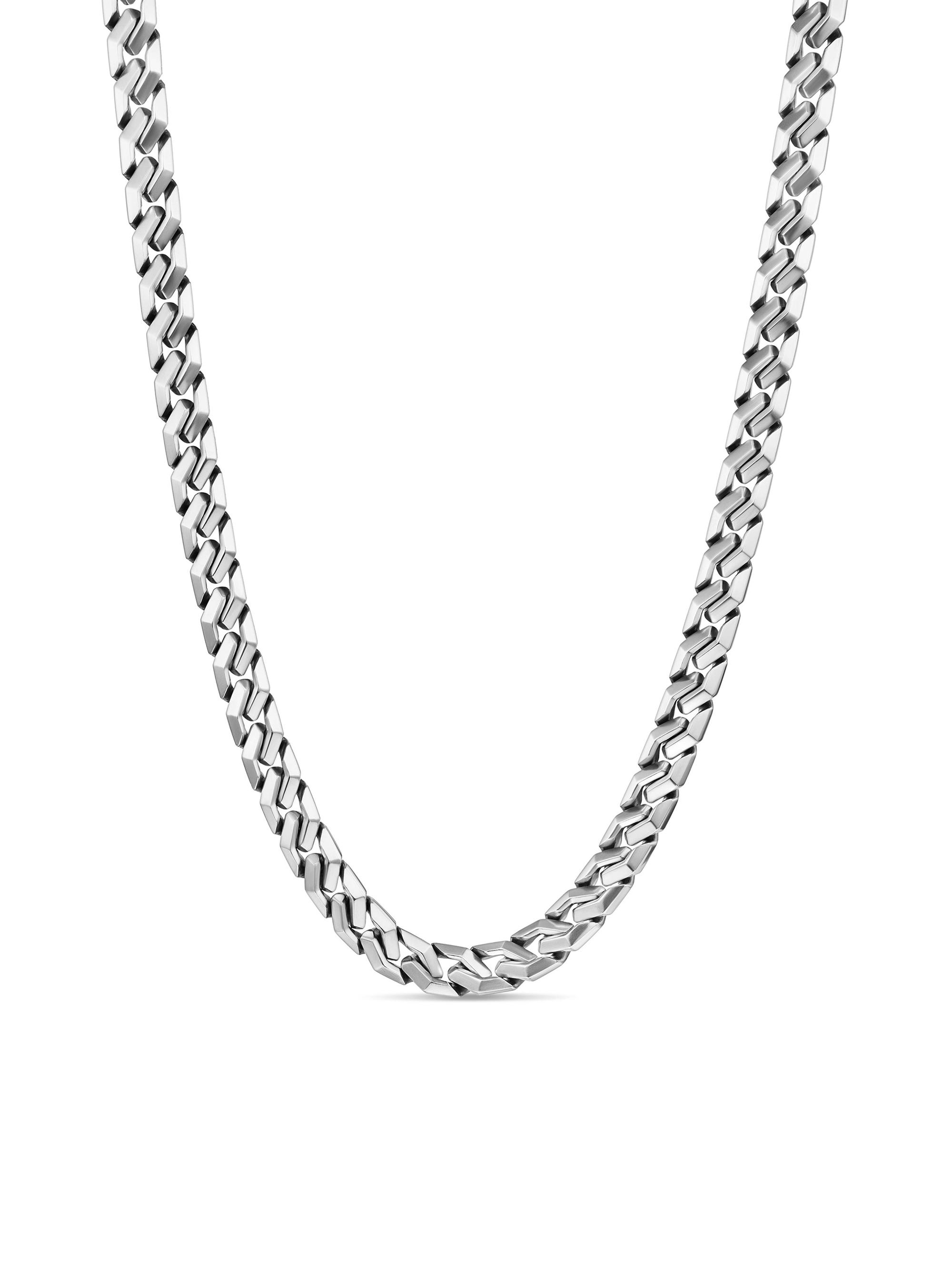 David Yurman Men's Curb Chain Angular Link Necklace in Sterling Silver, 8.7MM - Silver