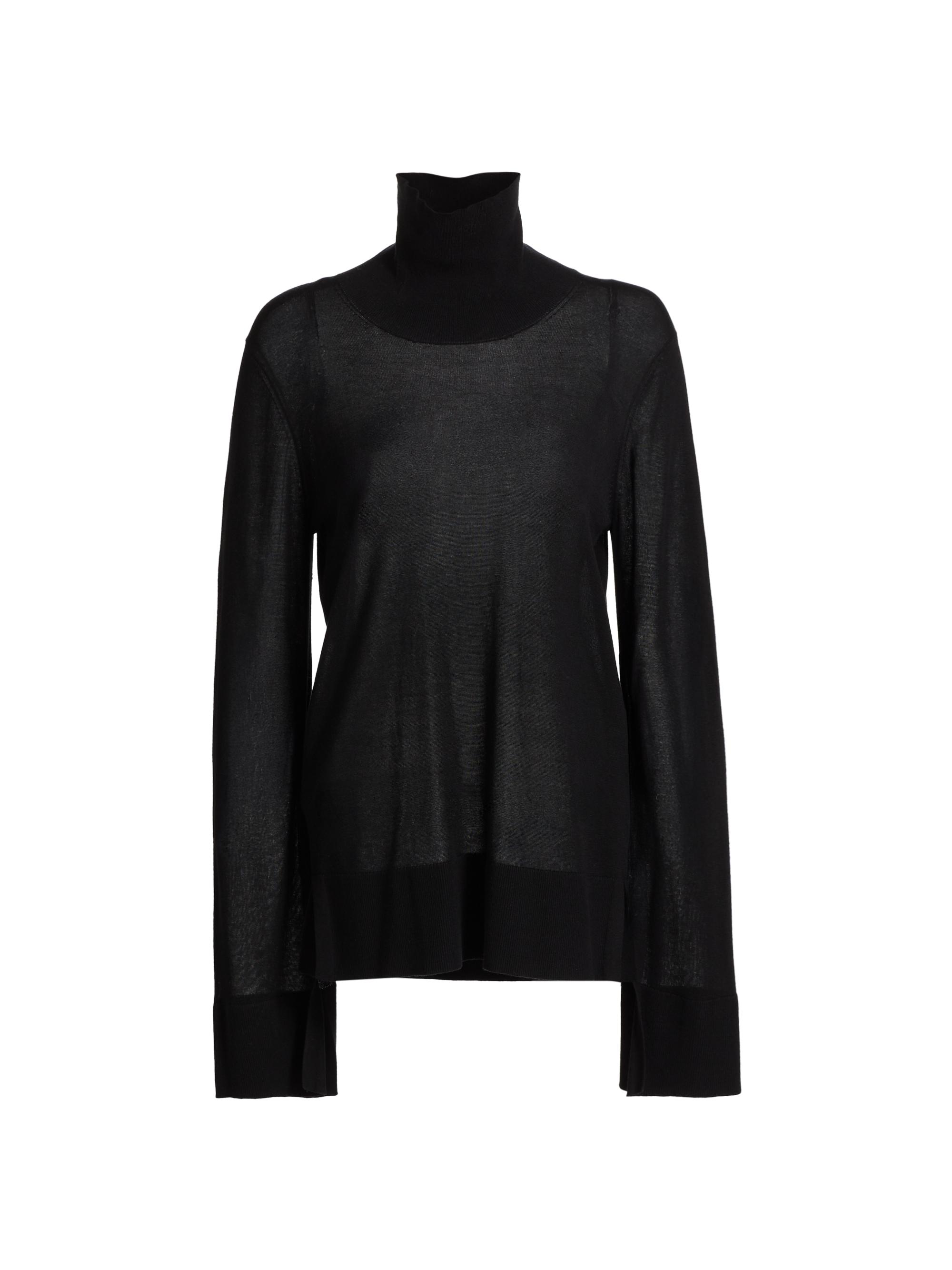 Helmut Lang Sheer Cotton Turtleneck Sweater | Saks Fifth Avenue