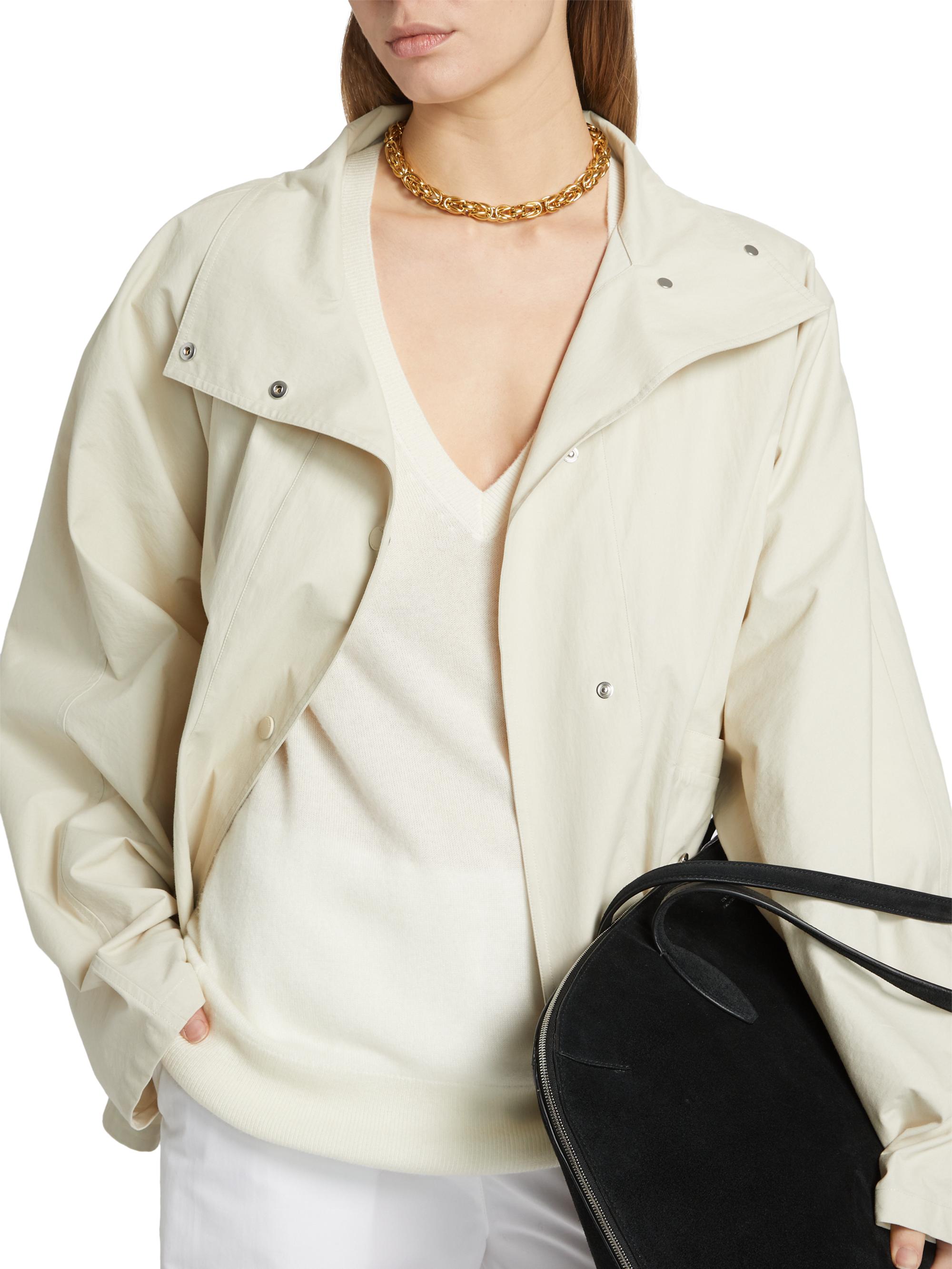 Toteme Organic Cotton-Blend Stand-Collar Jacket | Saks Fifth Avenue