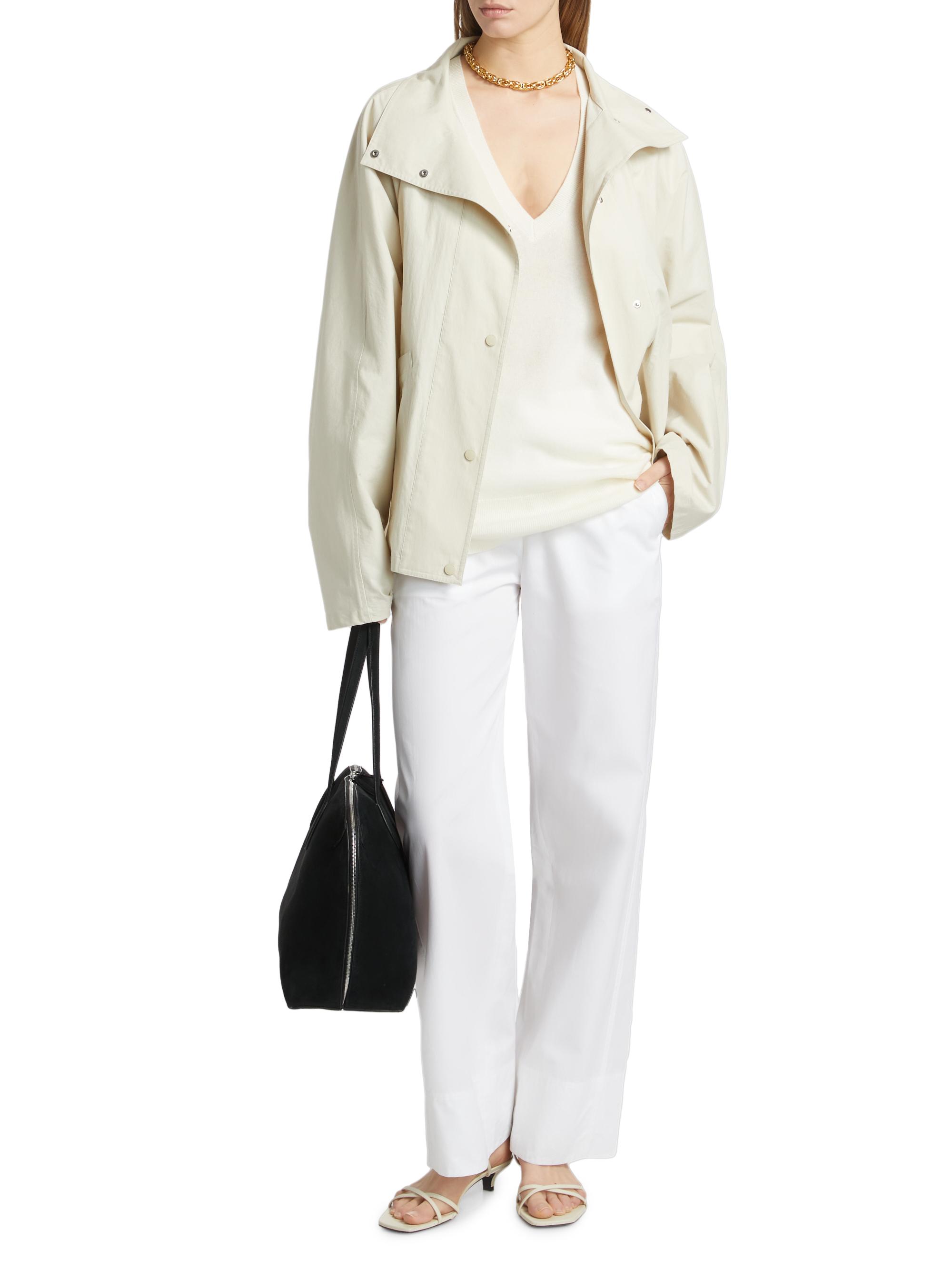 Toteme Organic Cotton-Blend Stand-Collar Jacket | Saks Fifth Avenue