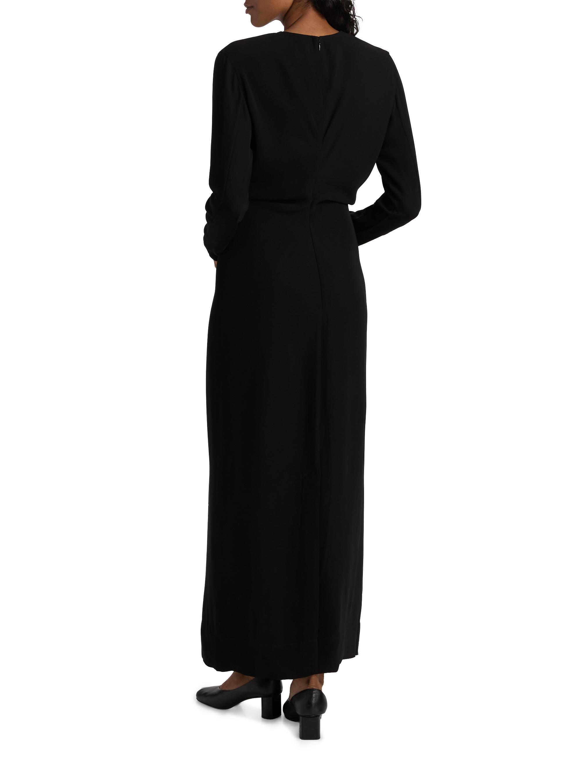 TOTEME - Long-Sleeve Slouch Waist Dress Black - 34 - Women