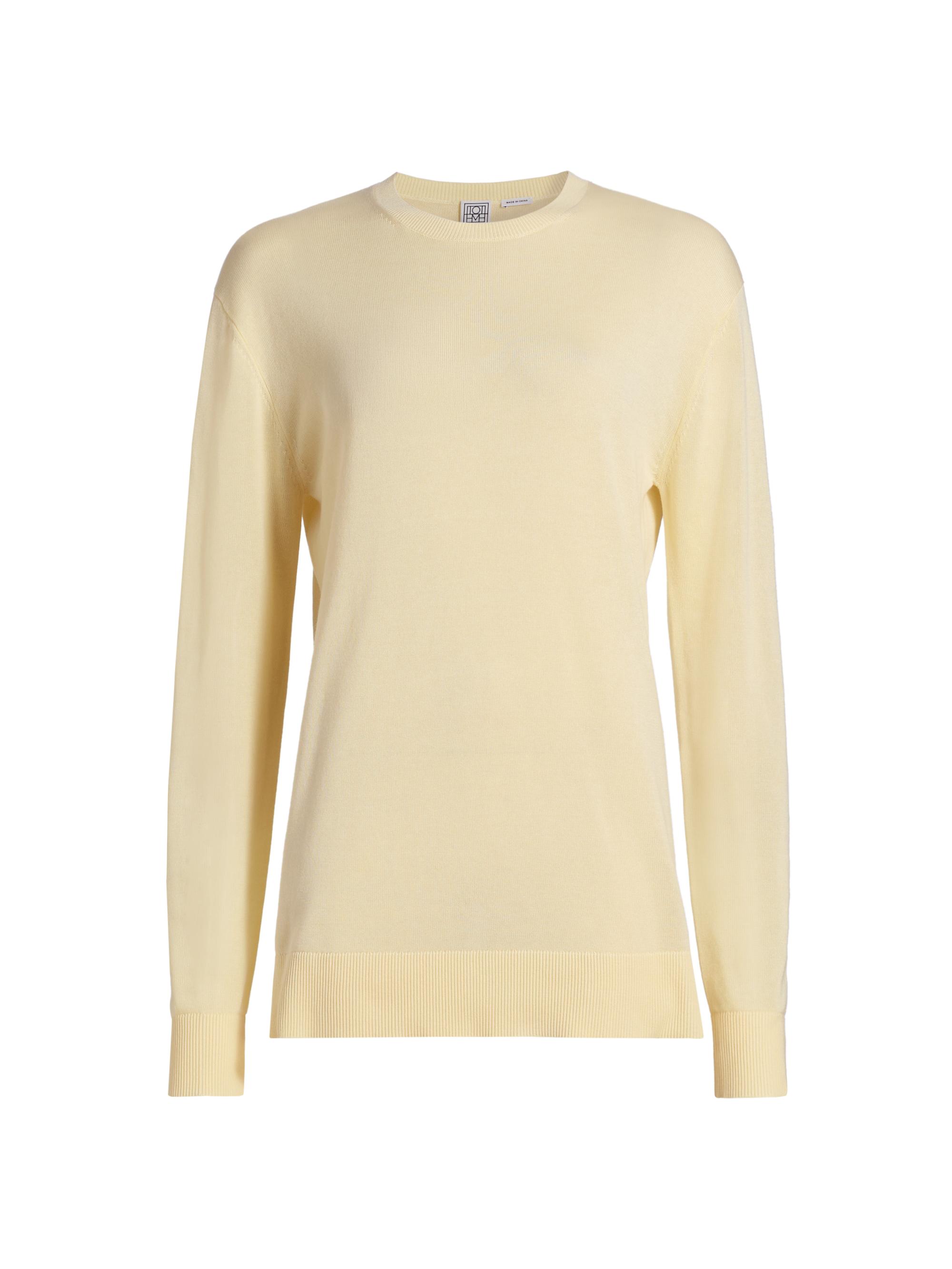 Toteme Women's Knit Long-Sleeve Shirt - Straw