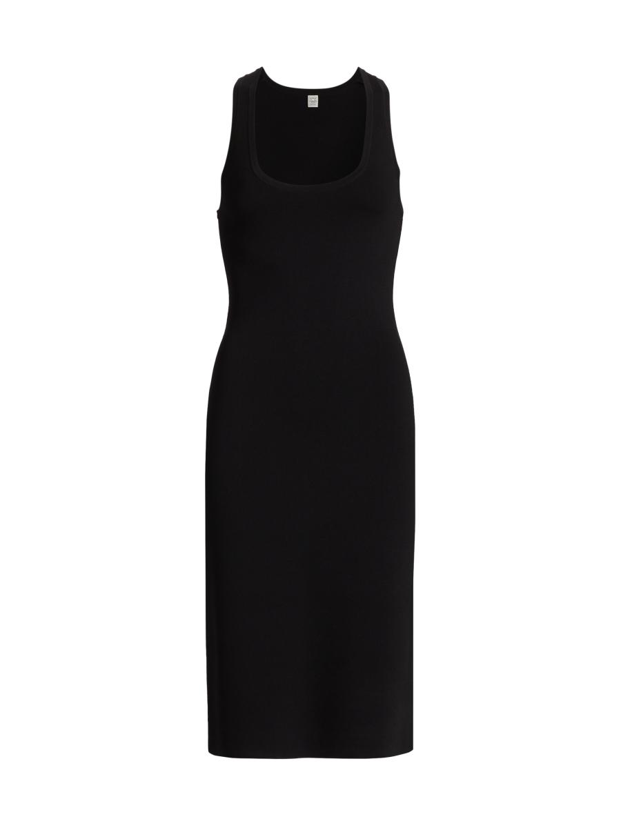 Totême Women's Jersey-knit Scoopneck Midi-dress In Black