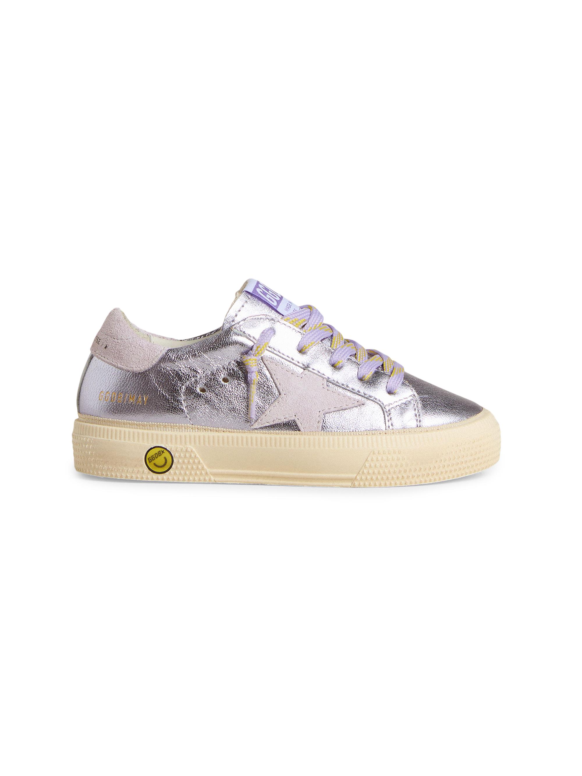 Golden Goose Baby Girl's, Little Girl's & Girl's May Laminated Leather Sneakers - Lilac 6.5 (Child) | Thumbnail 5