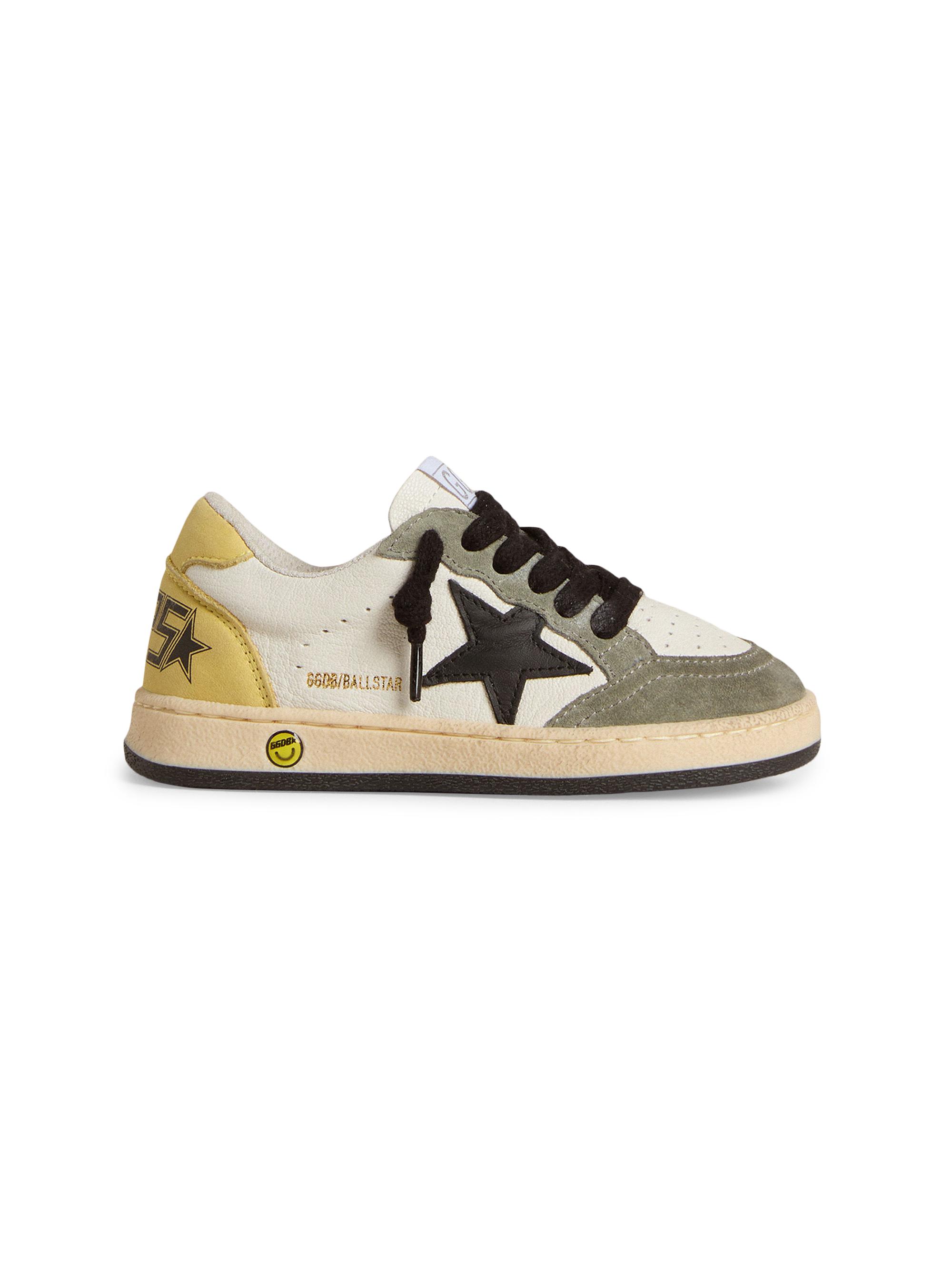 Golden Goose Baby Boy's, Little Boy's & Boy's Ballstar Colorblocked Leather Sneakers - Green Black Yellow 13 (Child)