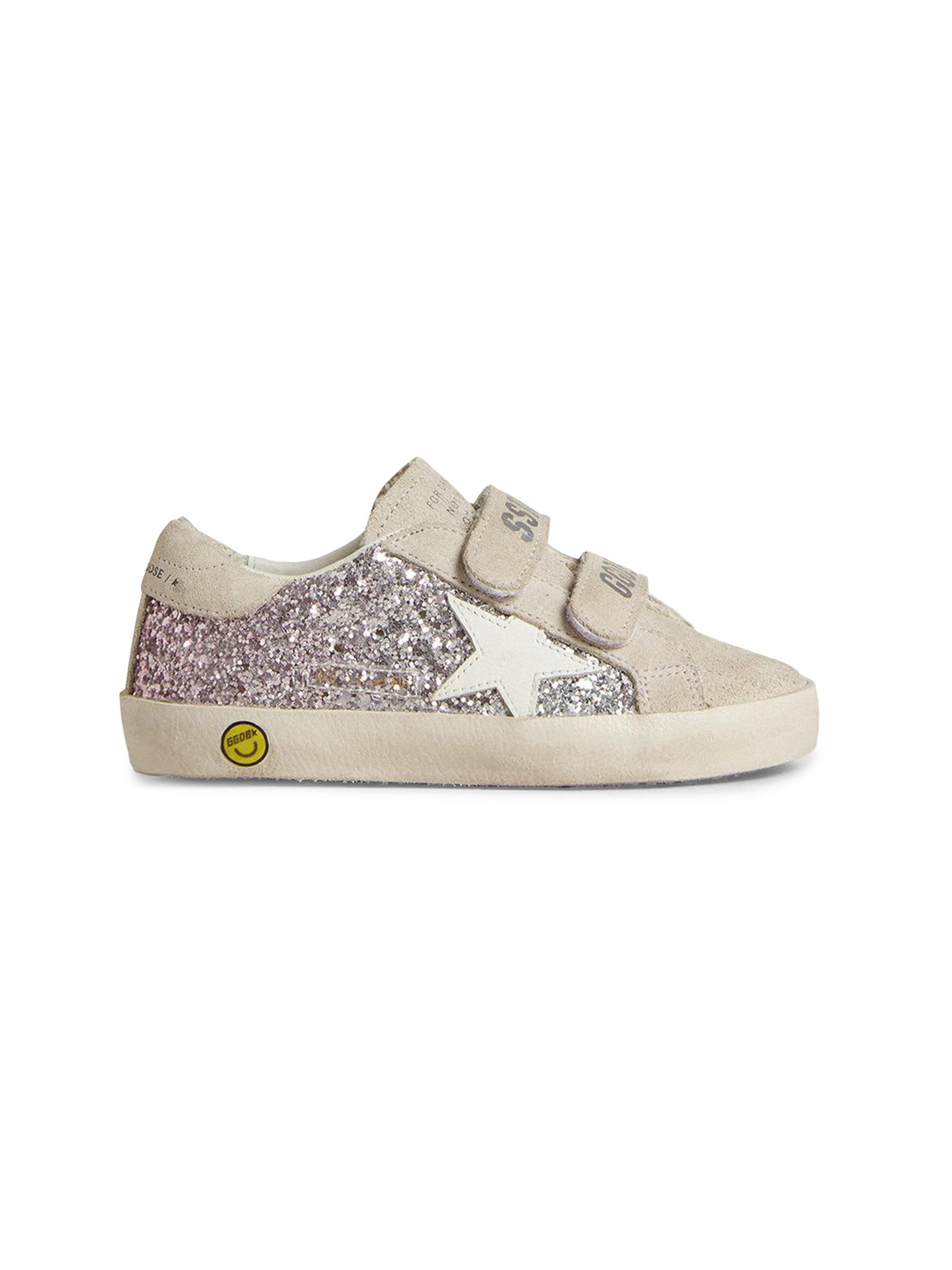 Golden Goose Baby Girl's, Little Girl's & Girl's Old School Glitter Suede Sneakers - Silver Pink 2 (Child)