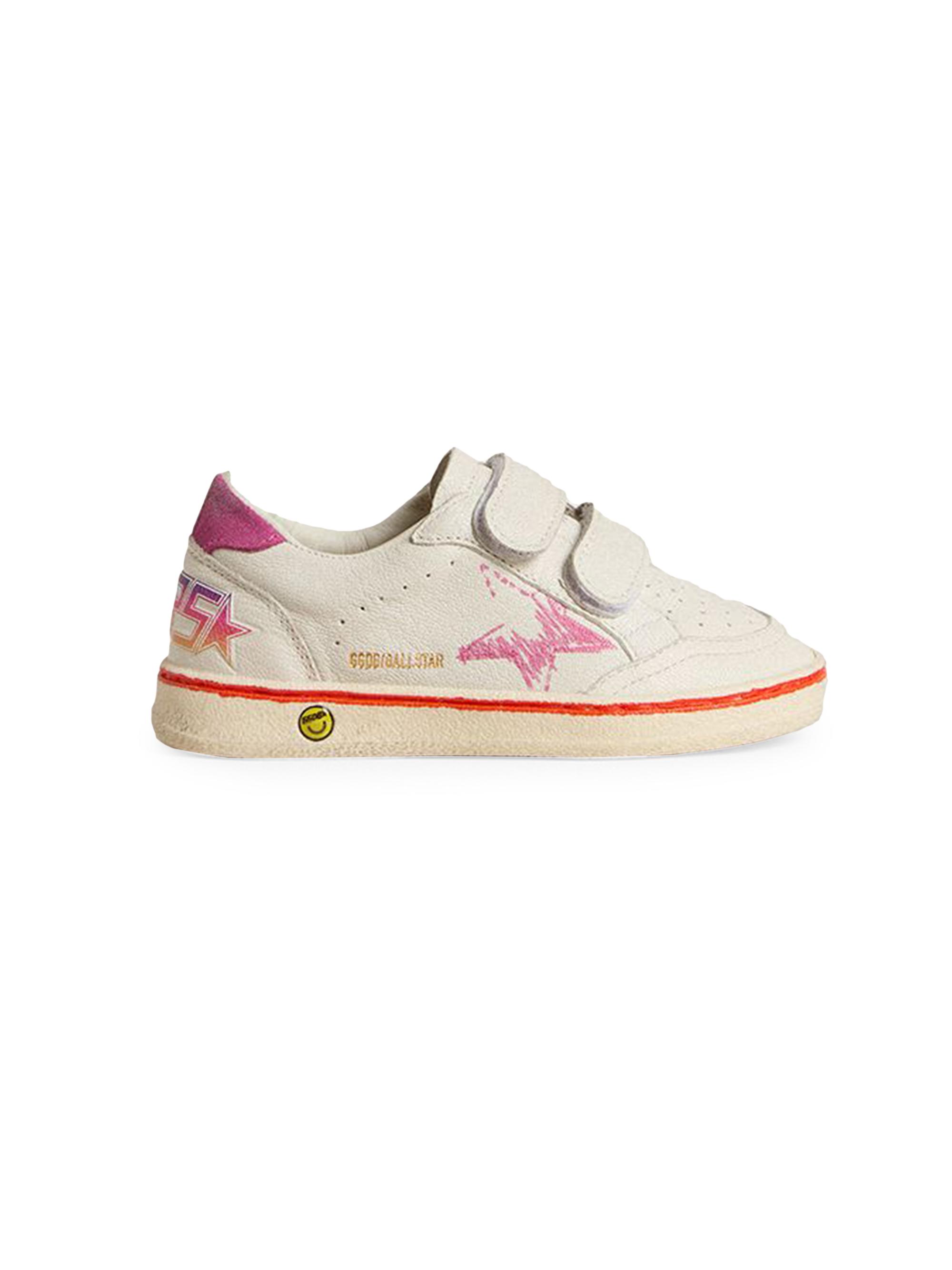 Golden Goose Baby Girl's, Little Girl's & Girl's Ballstar Leather Sneakers - White Fucsia 3 (Child)