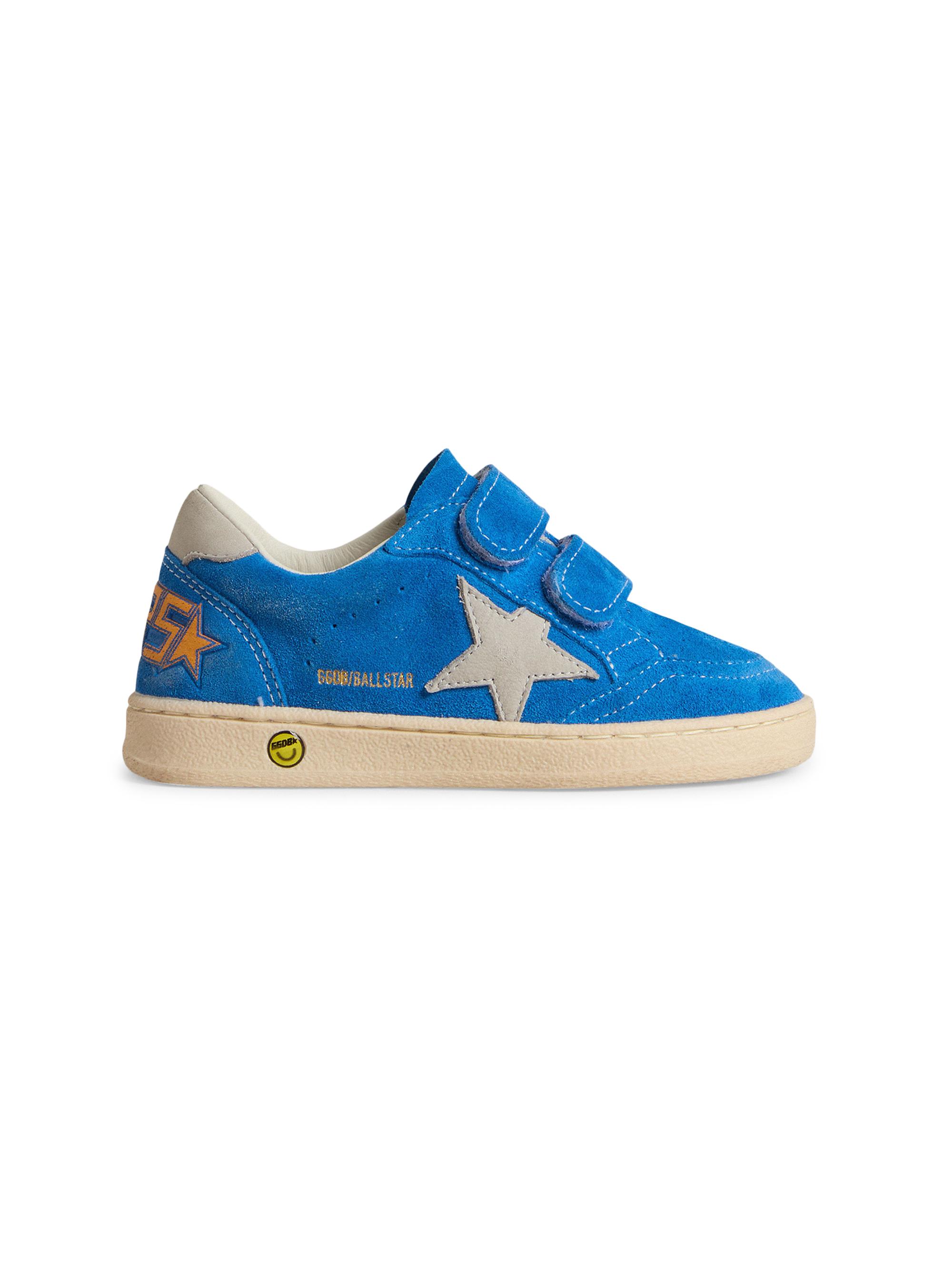 Golden Goose Boy's Ballstar Star Suede Sneakers - Blue Gray 3 (Child)