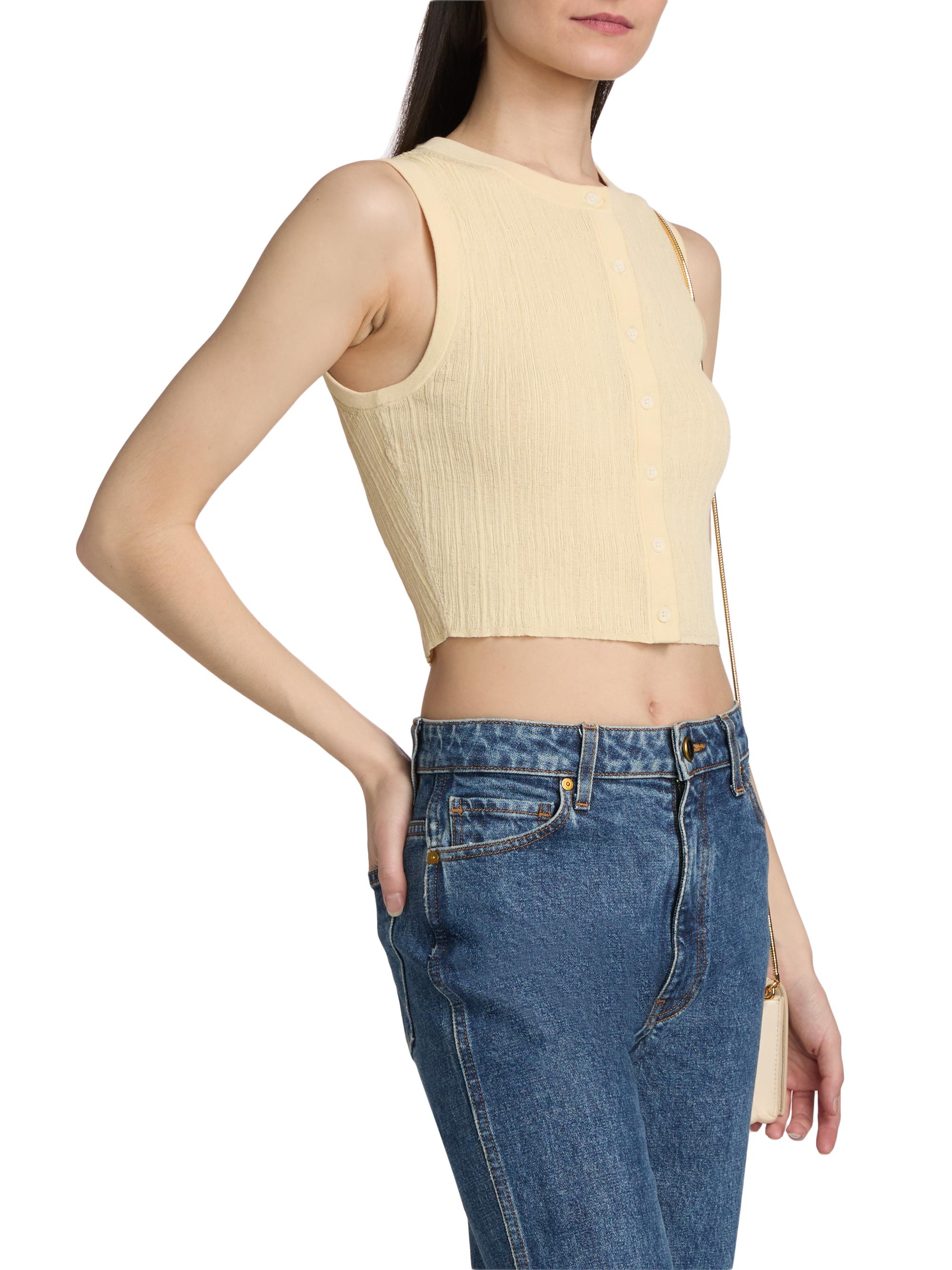 A.L.C. Women's Lottie Cotton-Blend Knit Sleeveless Top - Butter | Thumbnail 4