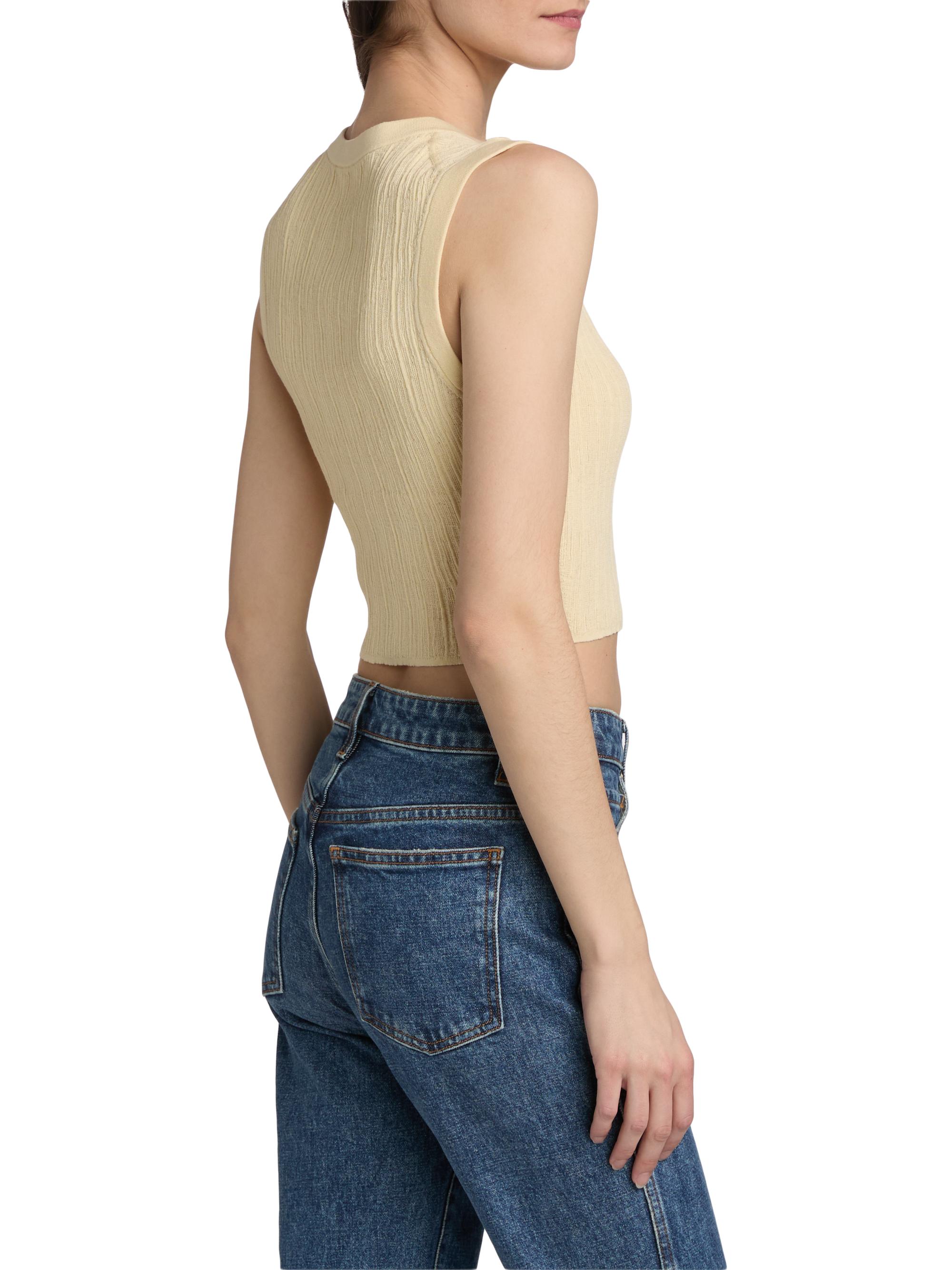 A.L.C. Women's Lottie Cotton-Blend Knit Sleeveless Top - Butter | Thumbnail 5