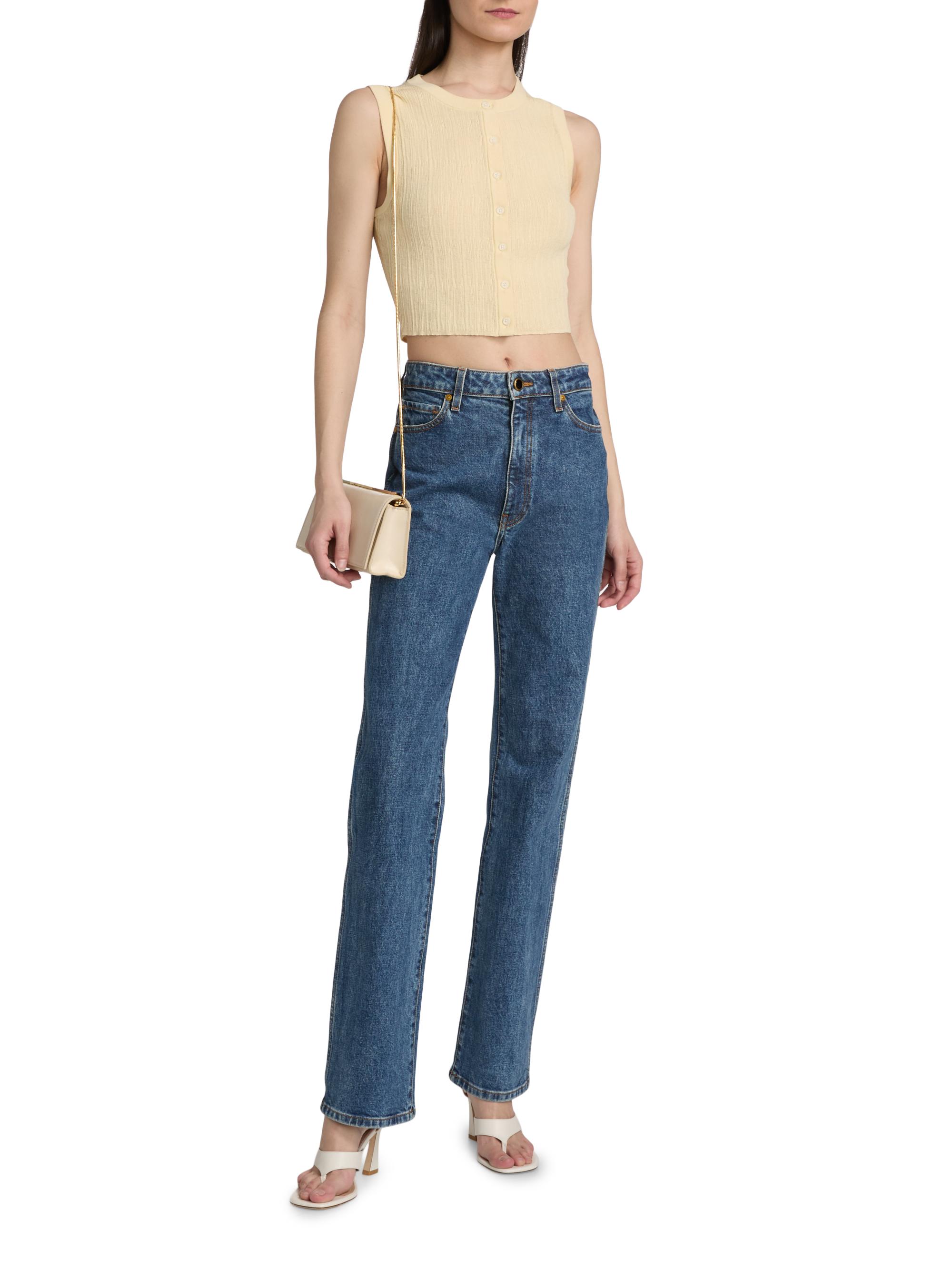 A.L.C. Women's Lottie Cotton-Blend Knit Sleeveless Top - Butter | Thumbnail 2