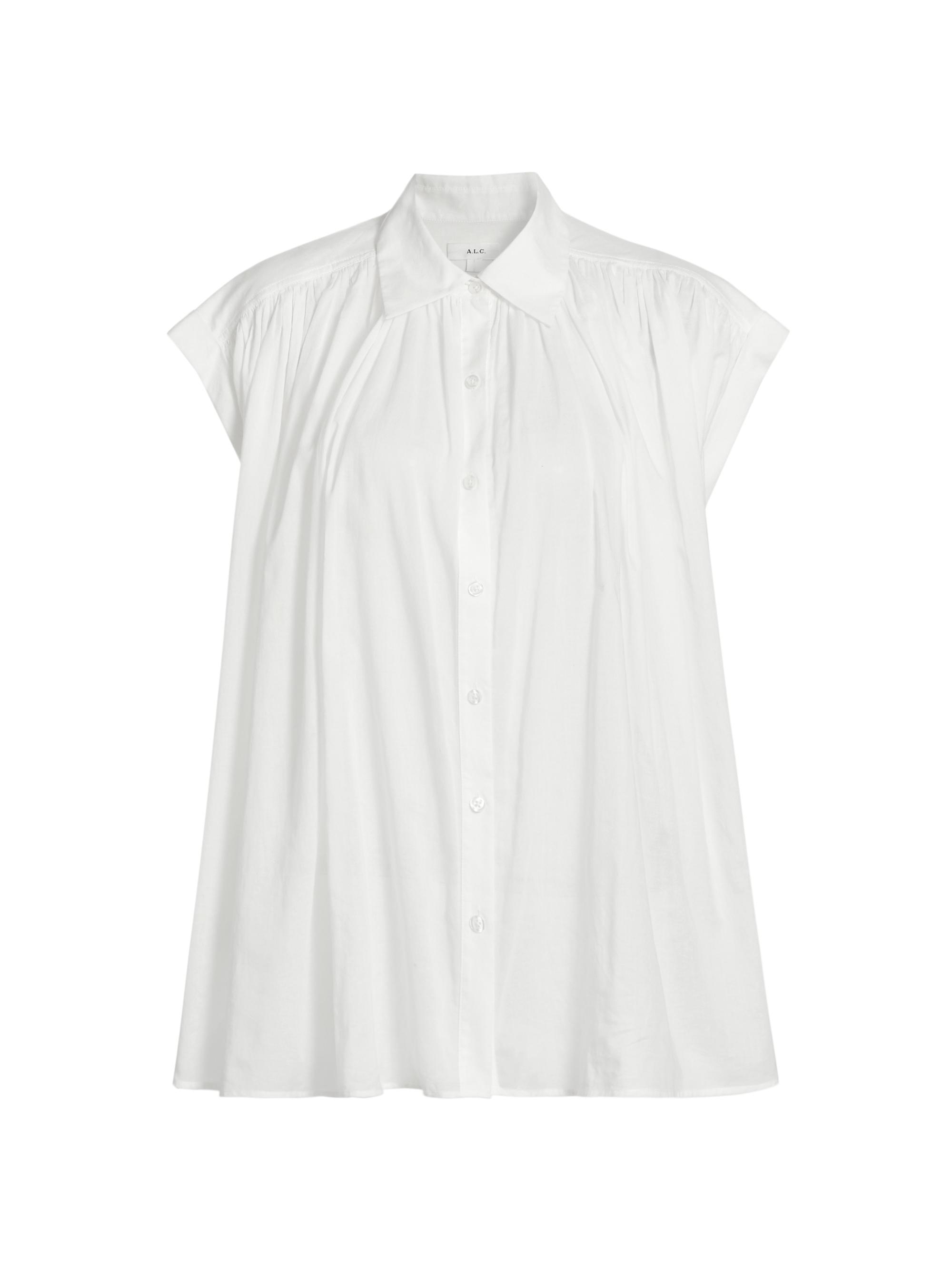 A.L.C. Women's Nessa Cotton Button-Front Shirt - White