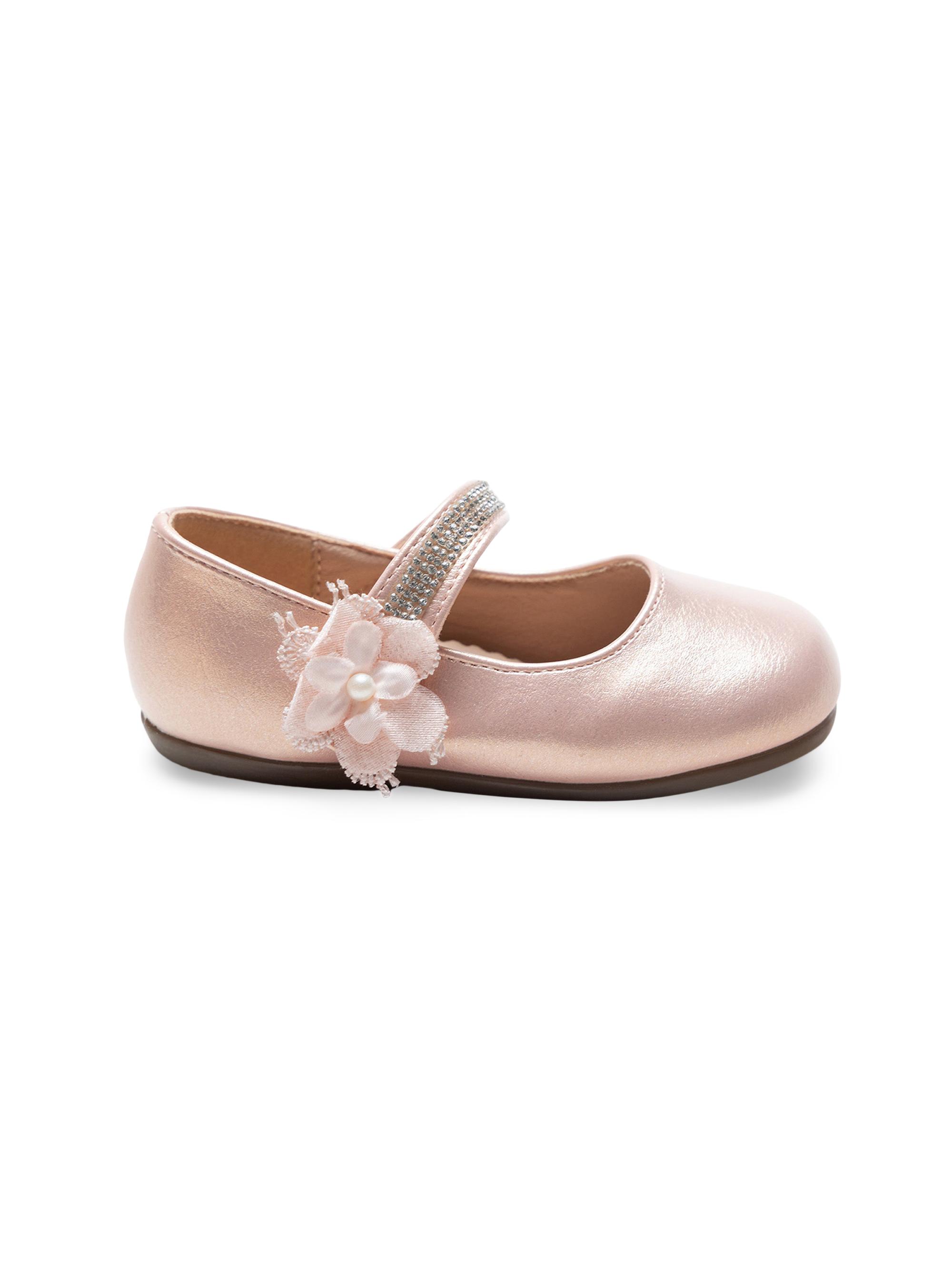 Tulleen Baby Girl's Primrose Rhinestone Flats - Pink 10 (Toddler)