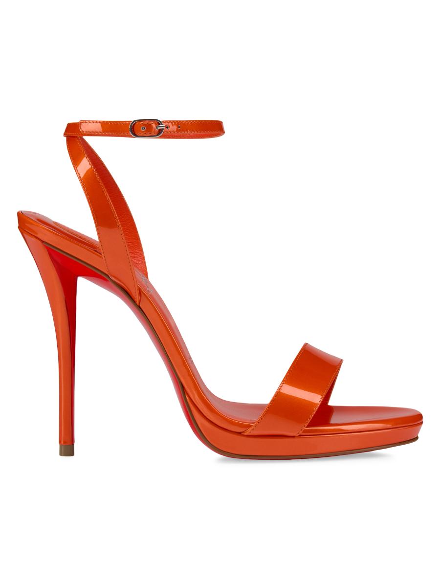 【Christian Louboutin】 Loubi Queen 120レザーサンダル Loubi Queen - 120 mm Sandals - Lamb nappa leather - Bianco