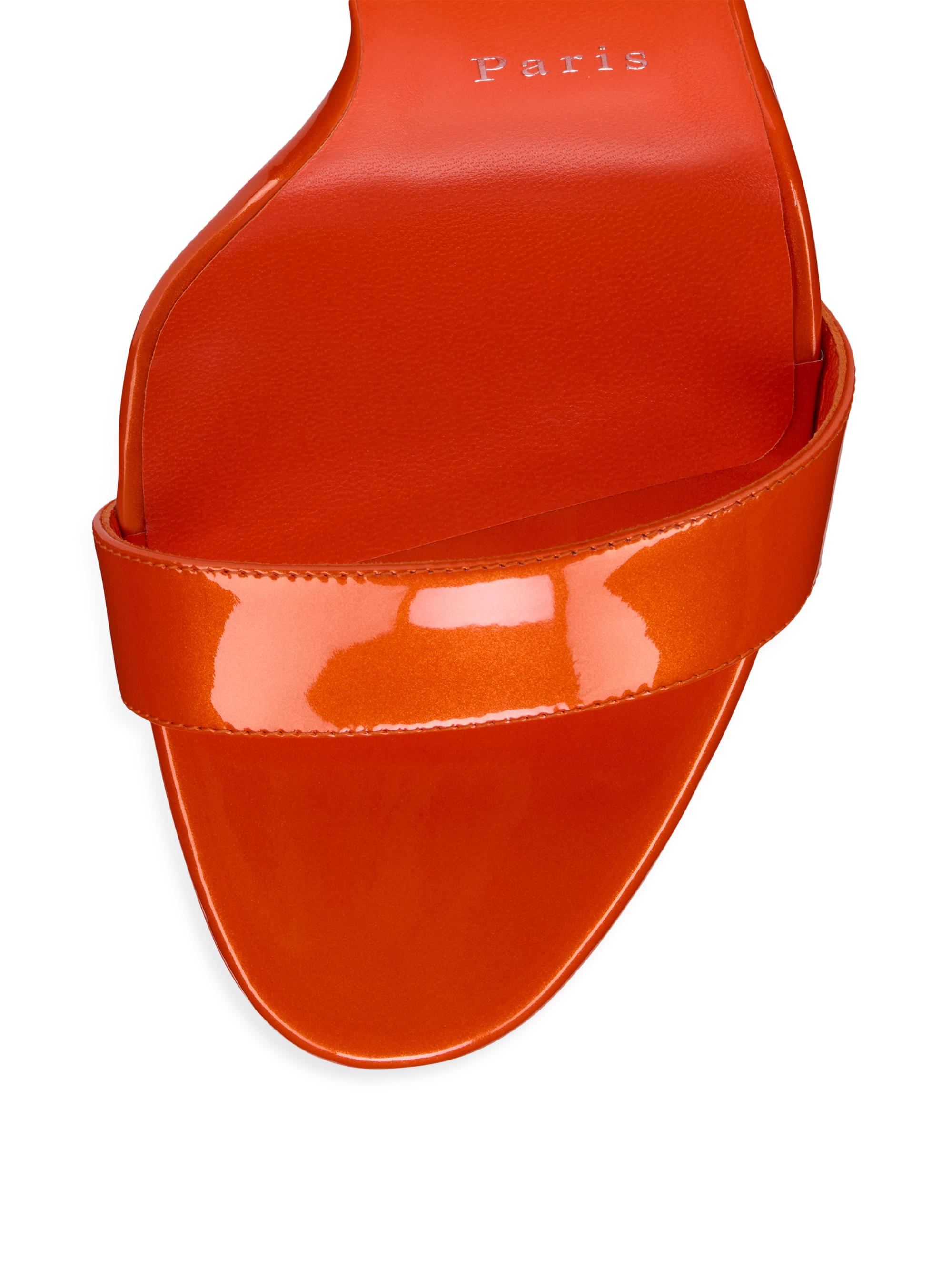 Christian Louboutin Miss Z Queen 120MM Patent Leather Sandal Heels