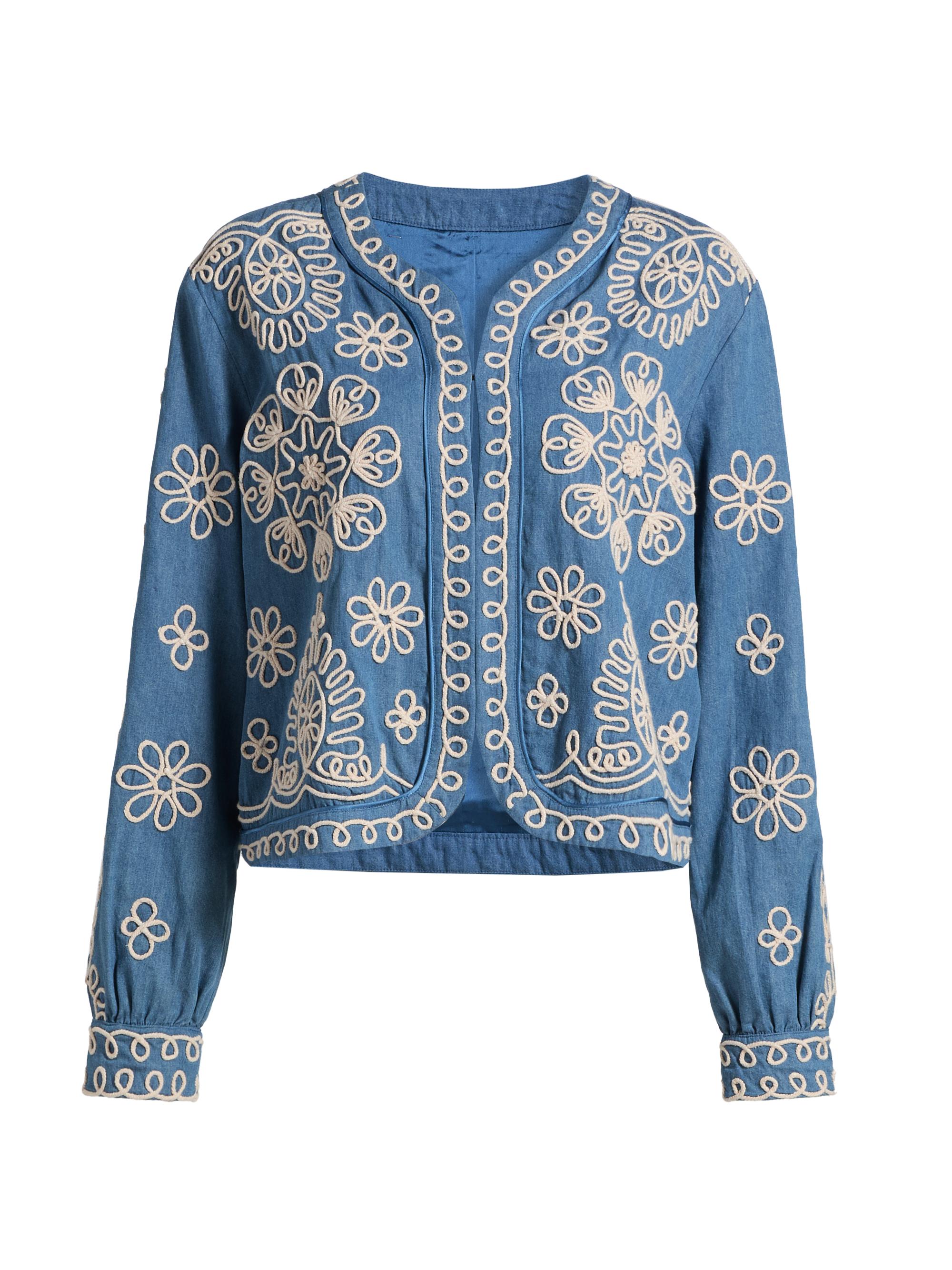 Johnny Was Women's Sutash Bolero Jacket - Denim Indigo