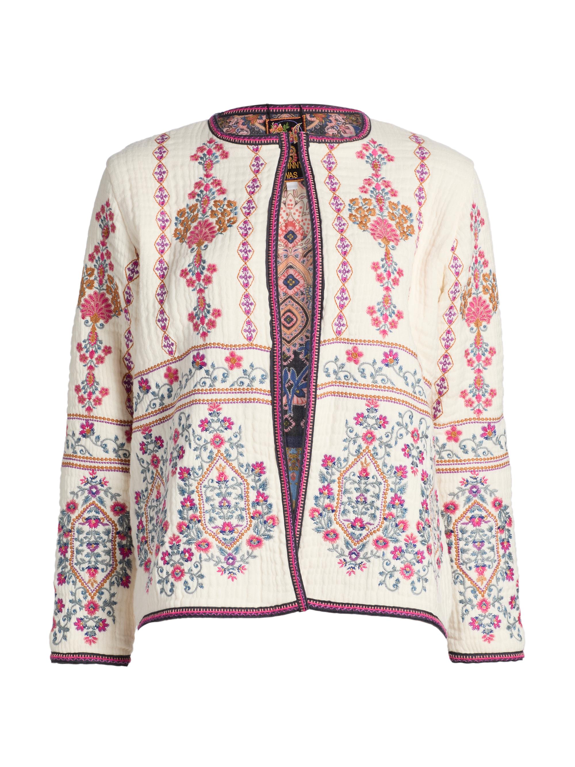 Johnny Was Women's Wendy Embroidered Jacket - Natural