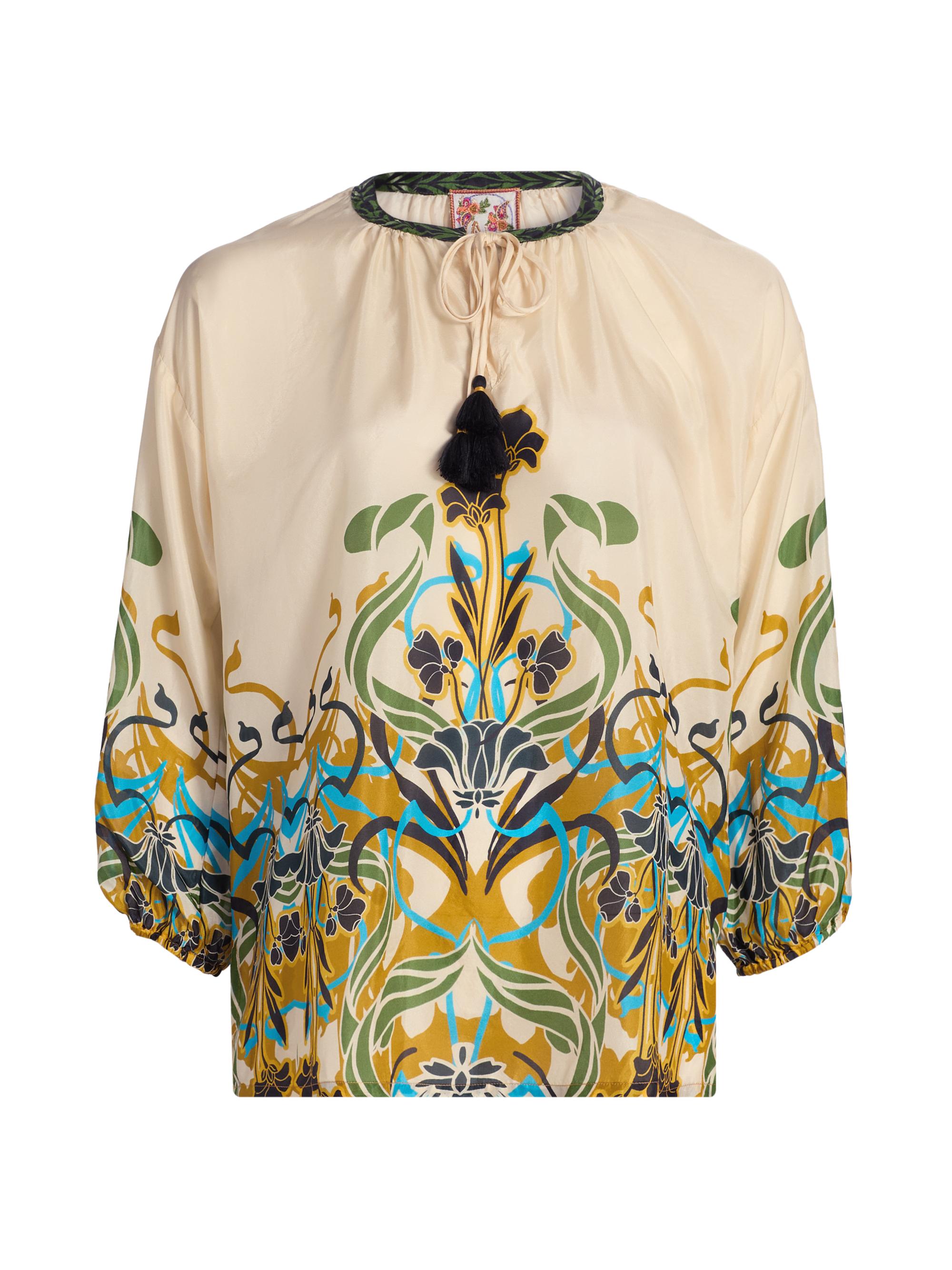 Johnny Was Women's Margot Floral Silk Blouse - Astraea