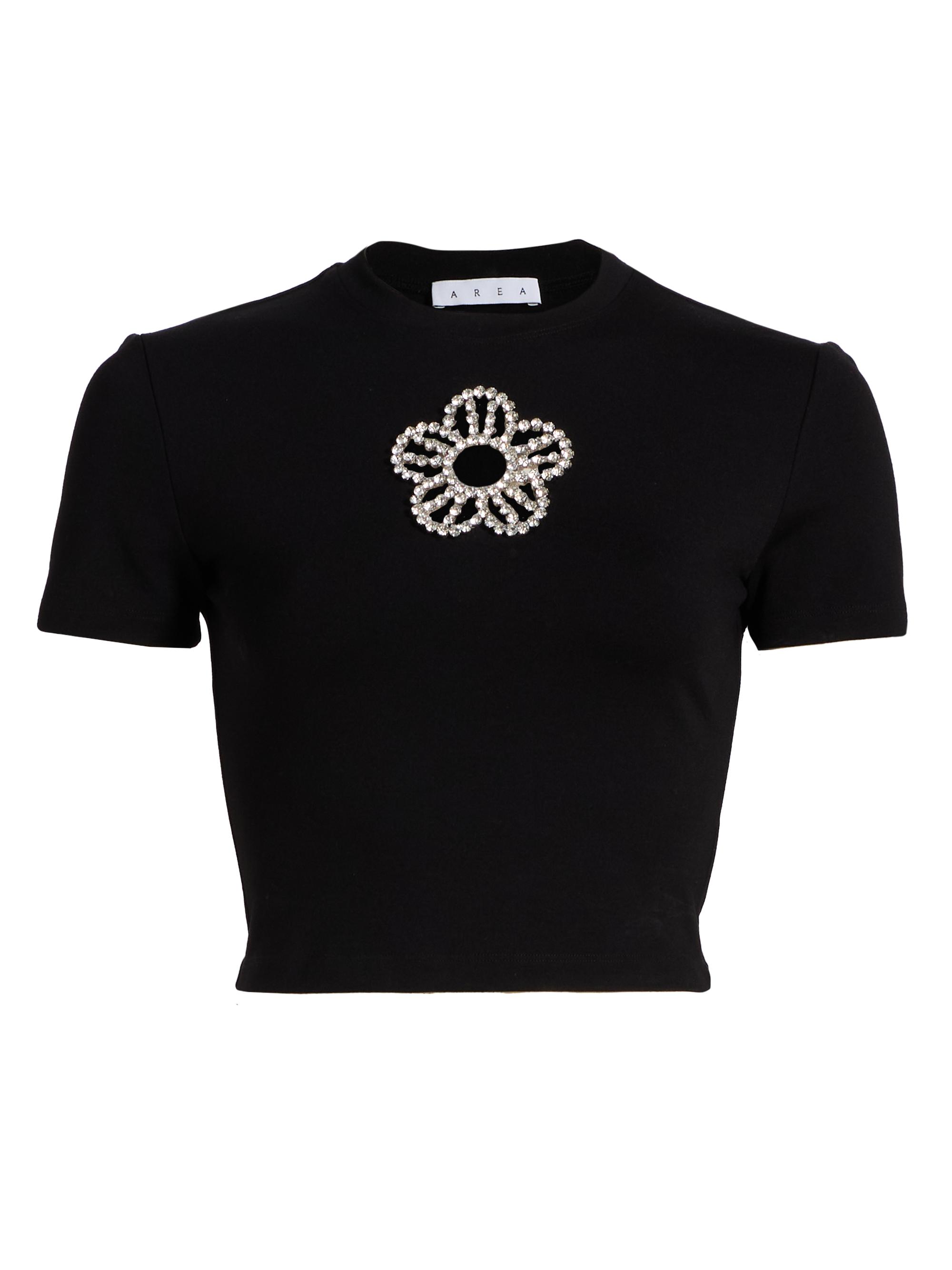 Area Crystal Heart Cut-Out T-Shirt | Saks Fifth Avenue