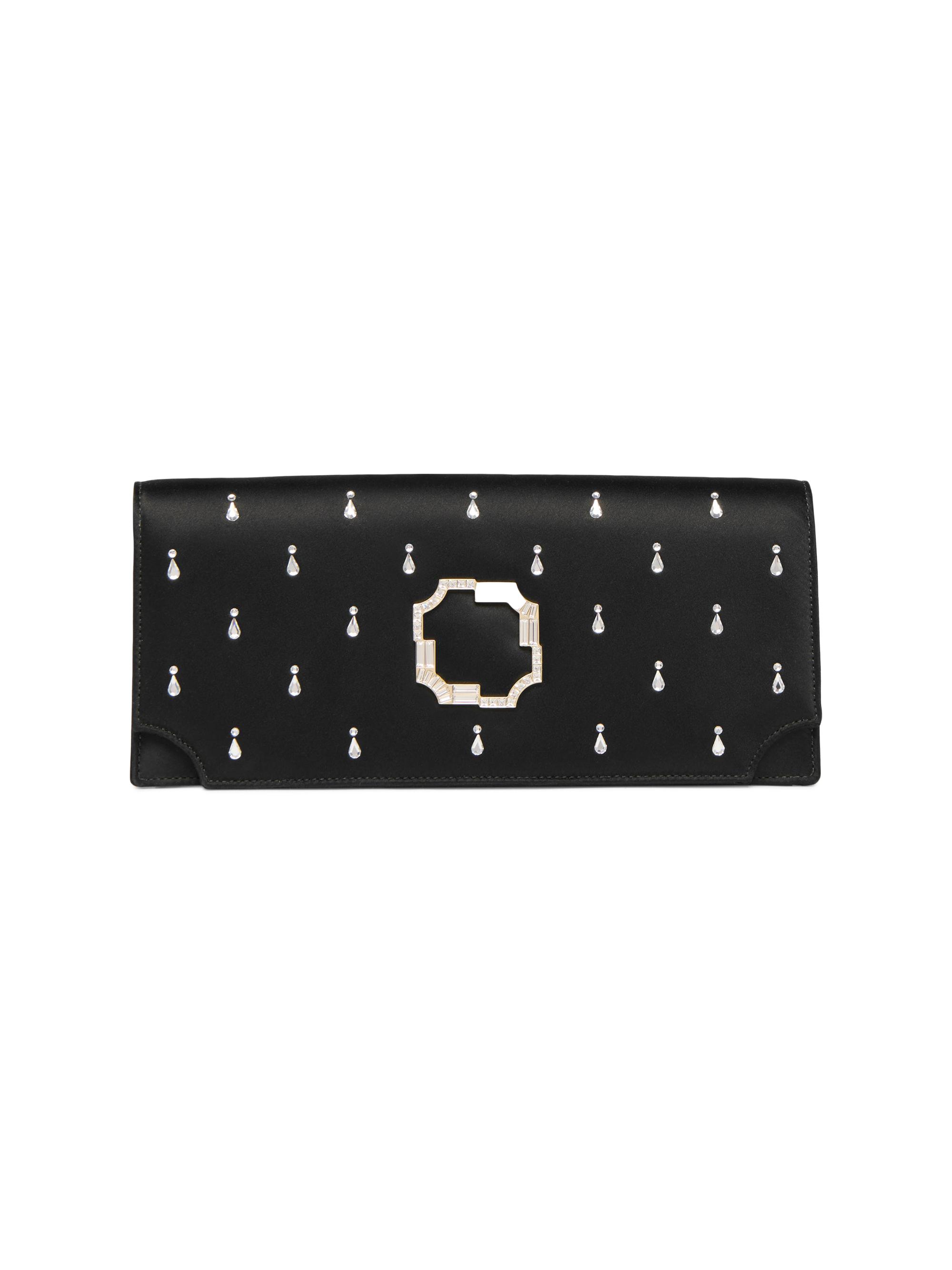 Malone Souliers Women's Vivien Crystal-Embellished Satin Clutch Bag - White
