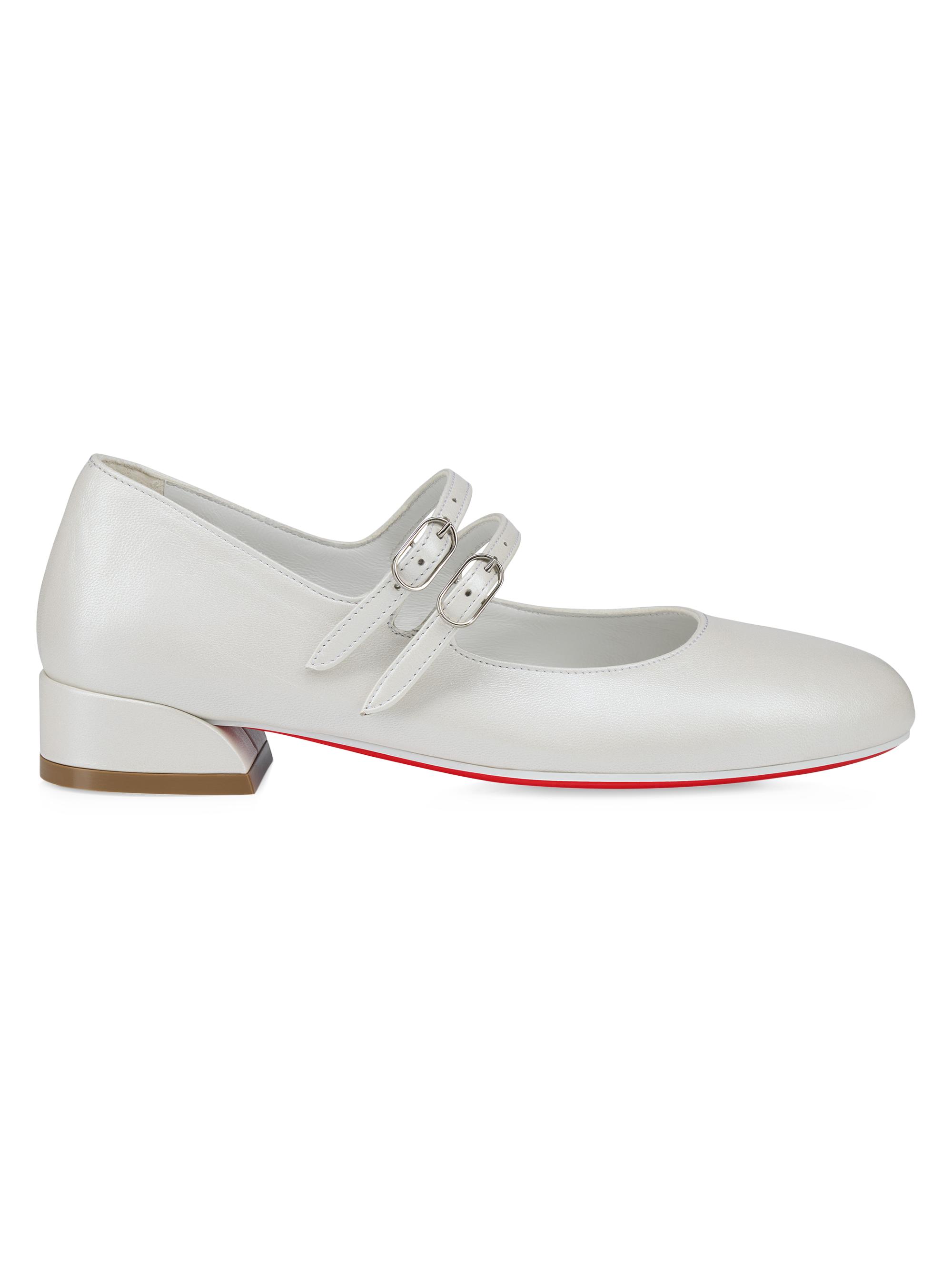 Christian Louboutin Little Girl's & Girl's Jane Fille Dress Shoes - Bianco 13 (Child)
