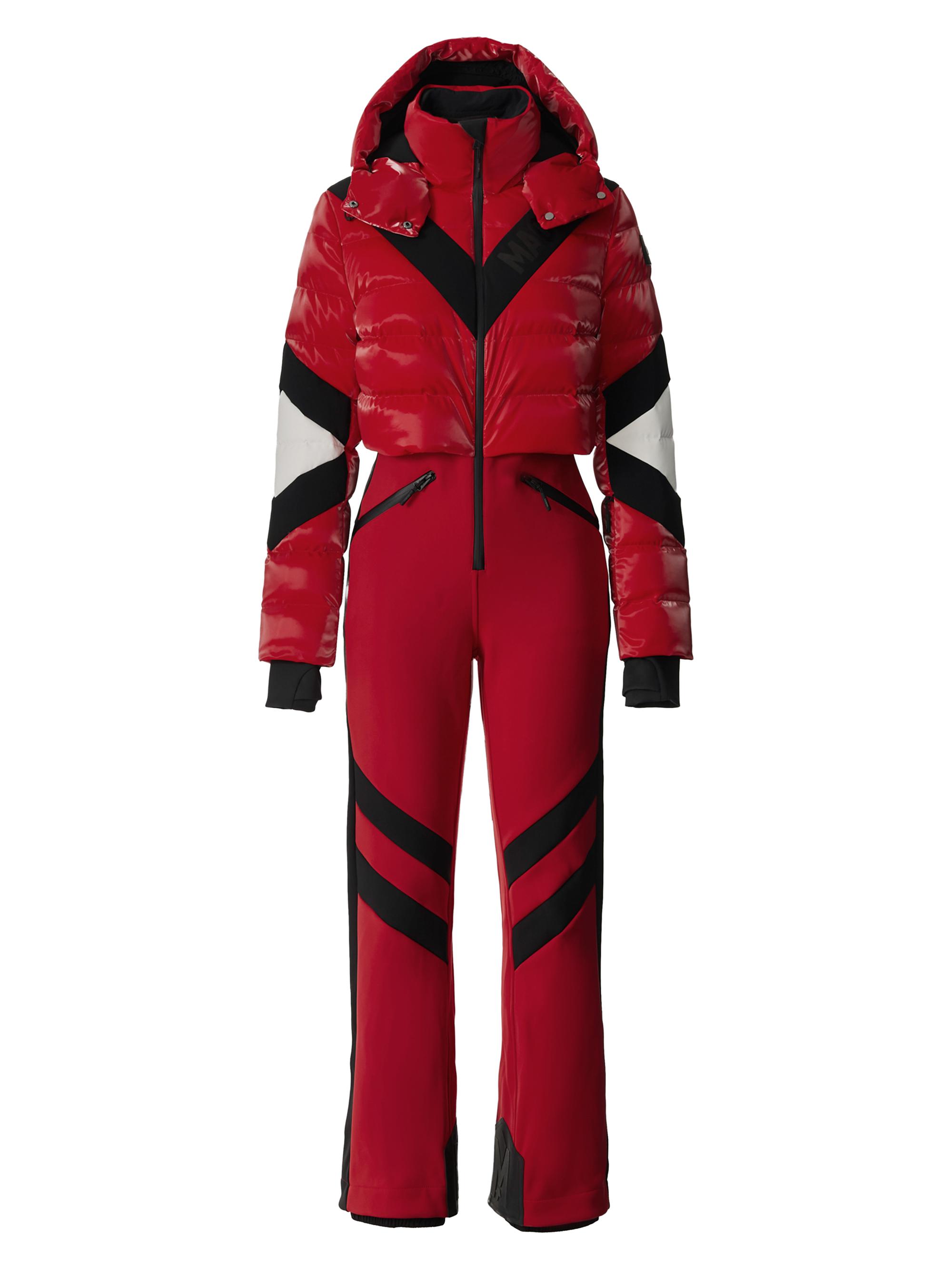 Mackage Women's Satory Glo Down One-Piece Ski Suit - Red