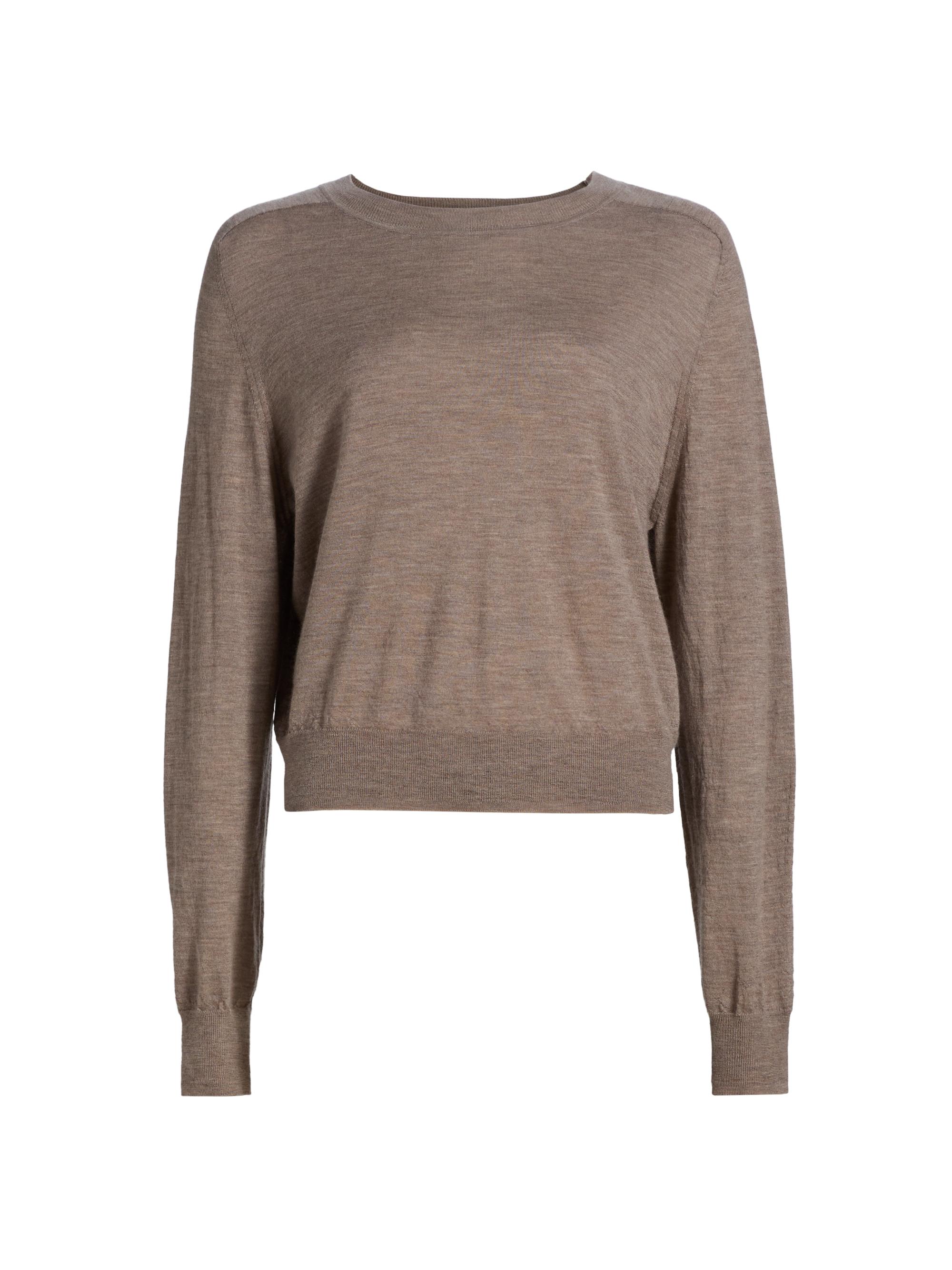 Loulou de Saison Women's Angus Fine-Knit Cashmere Sweater - Taupe Melange