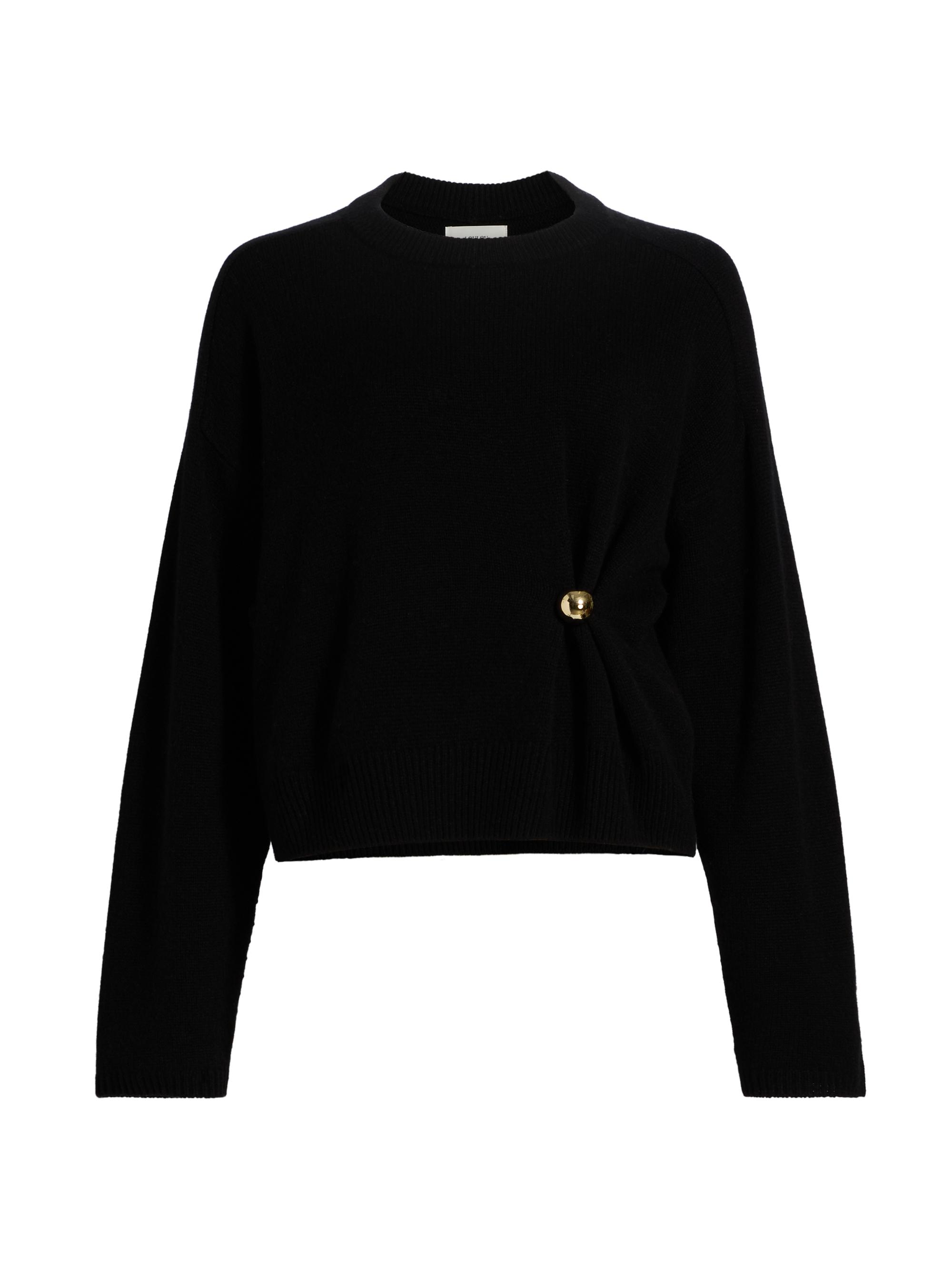 Loulou de Saison Women's Bill Cashmere Draped Sweater - Black