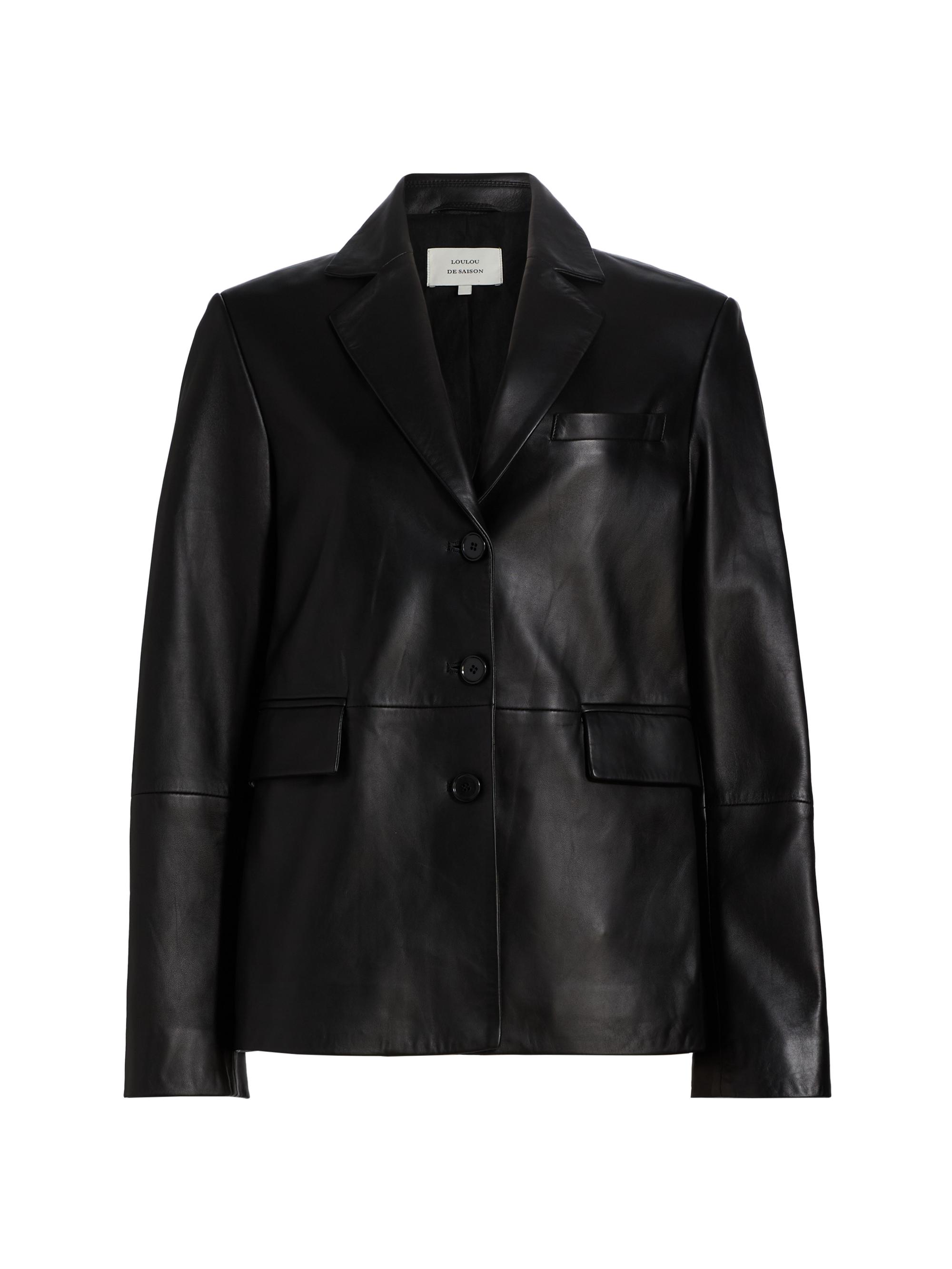 Loulou de Saison Women's Aldo Leather Tailored Jacket - Black