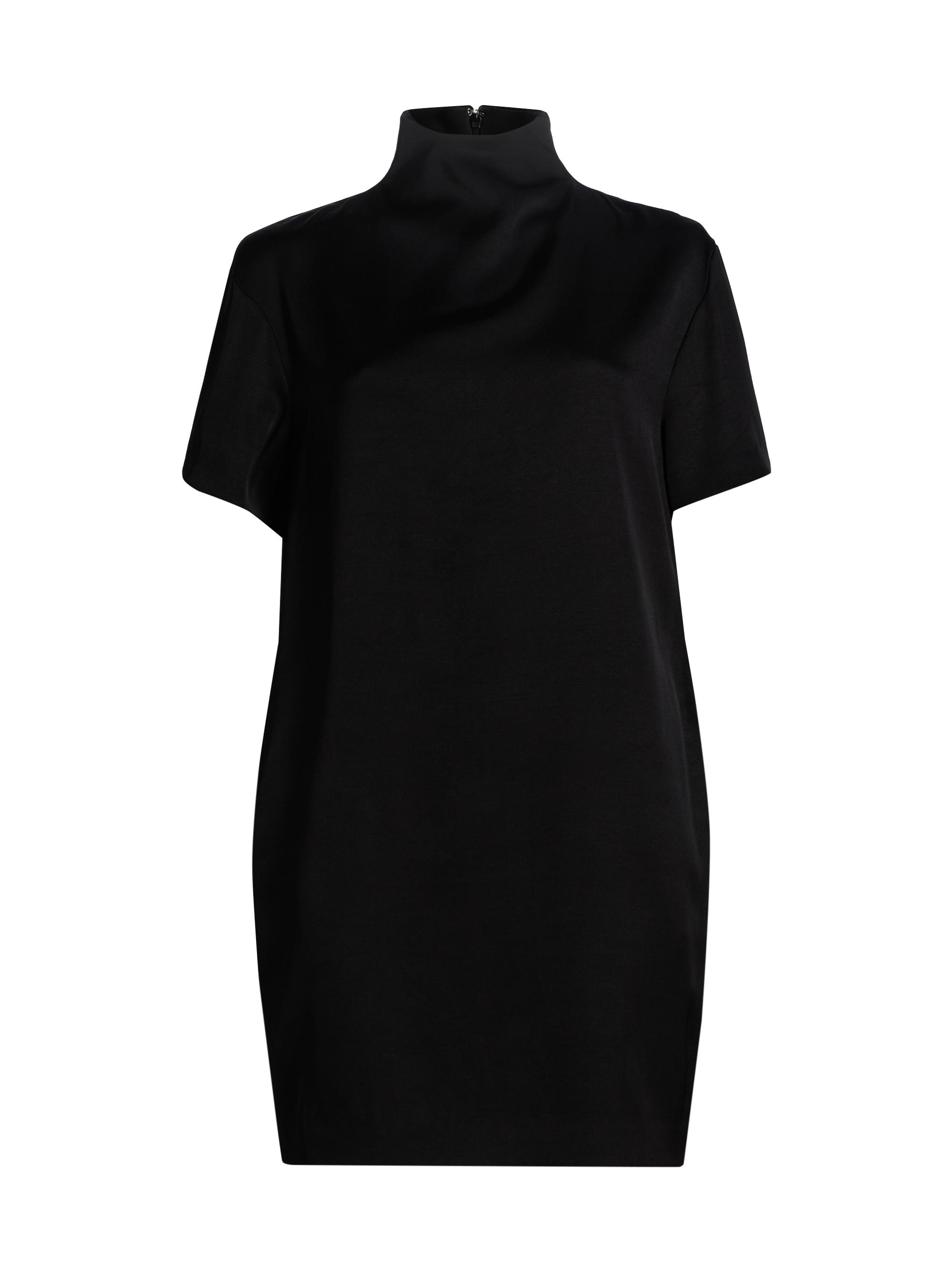 Loulou de Saison Women's Elton Relaxed Mock Turtleneck Minidress - Black