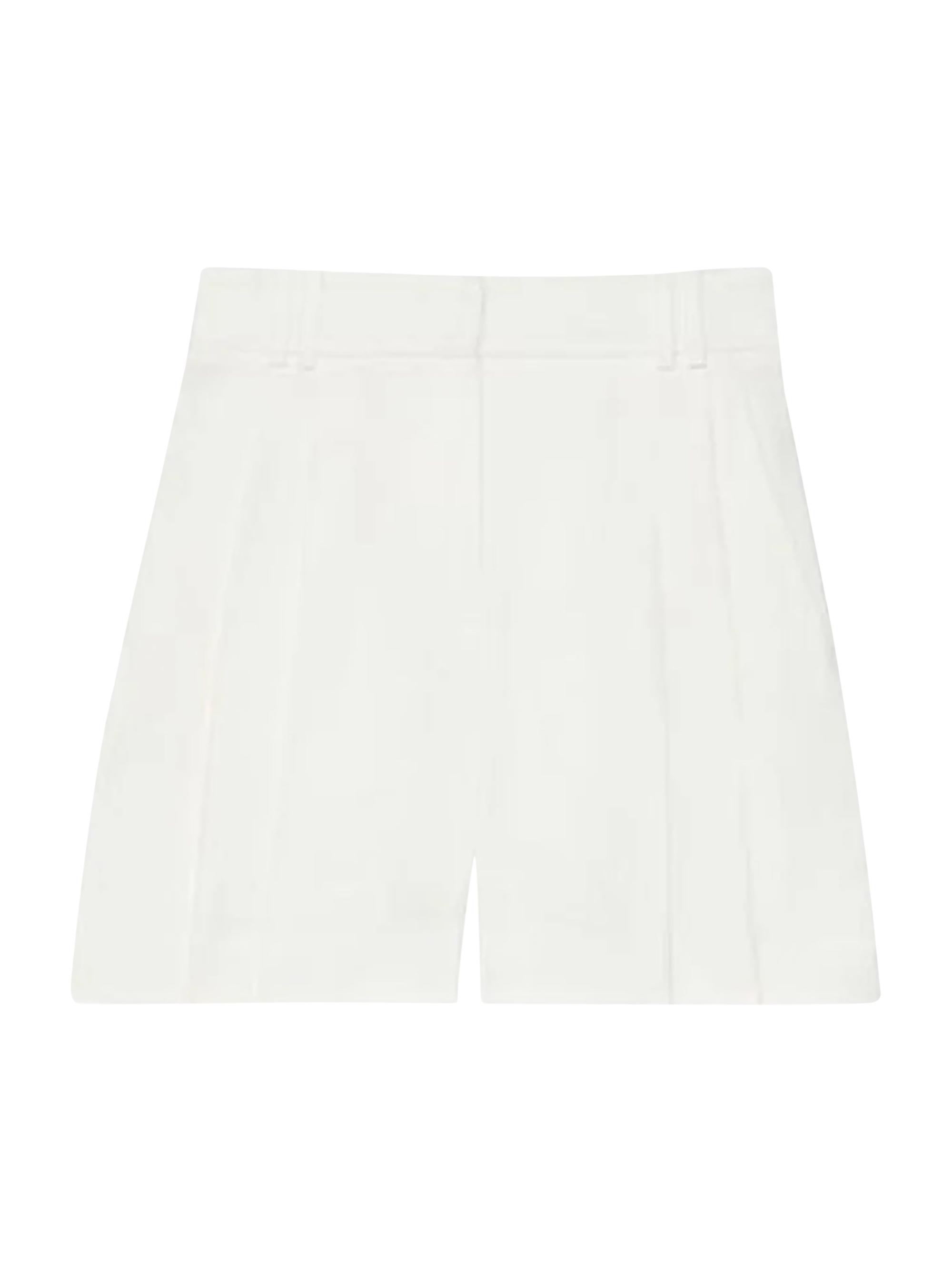 Another Tomorrow Women's Pleated Shorts - White