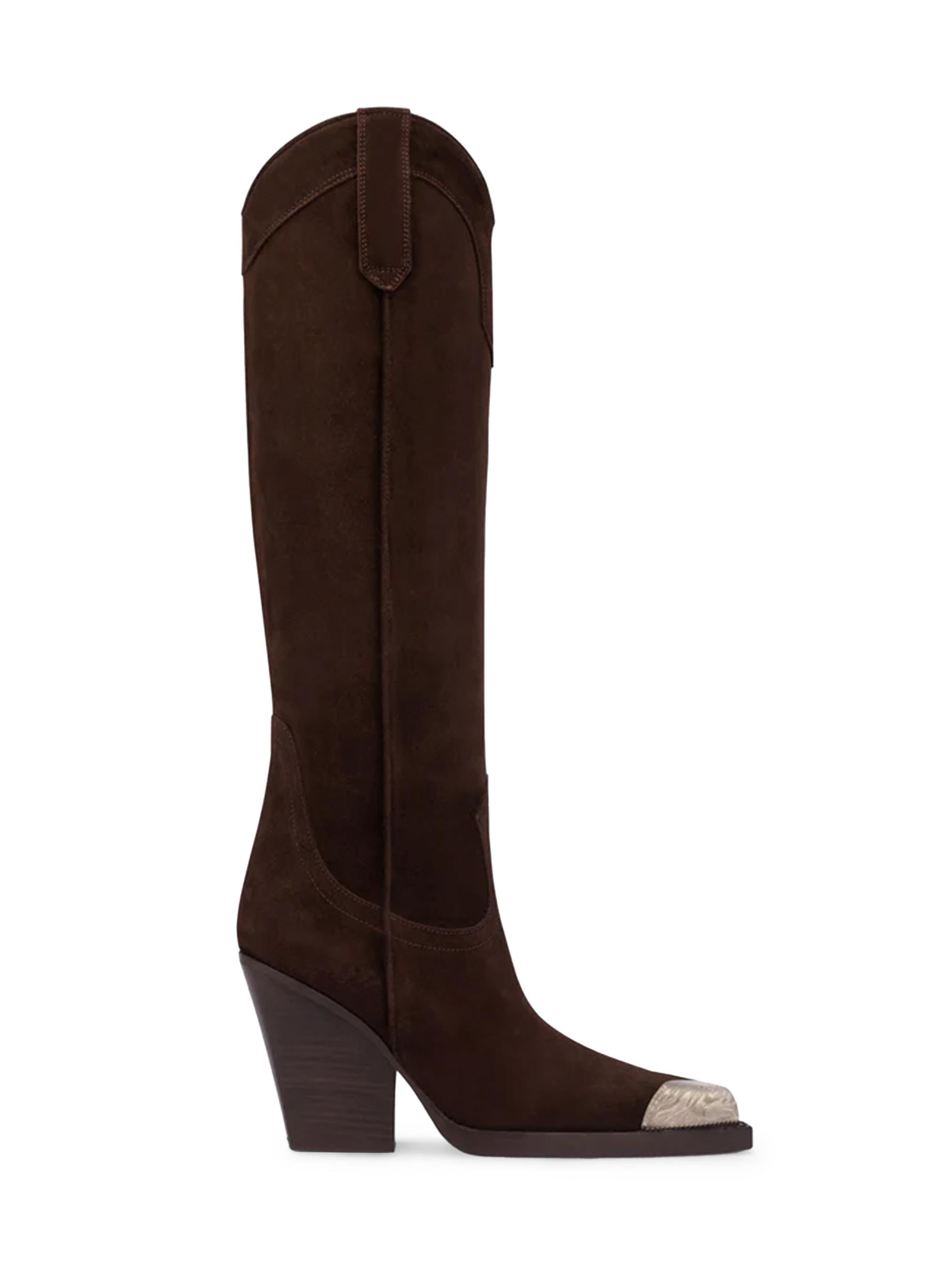 Paris Texas Women's El Dorado 100MM Cap Toe Suede Knee-High Boots - Cioccolato