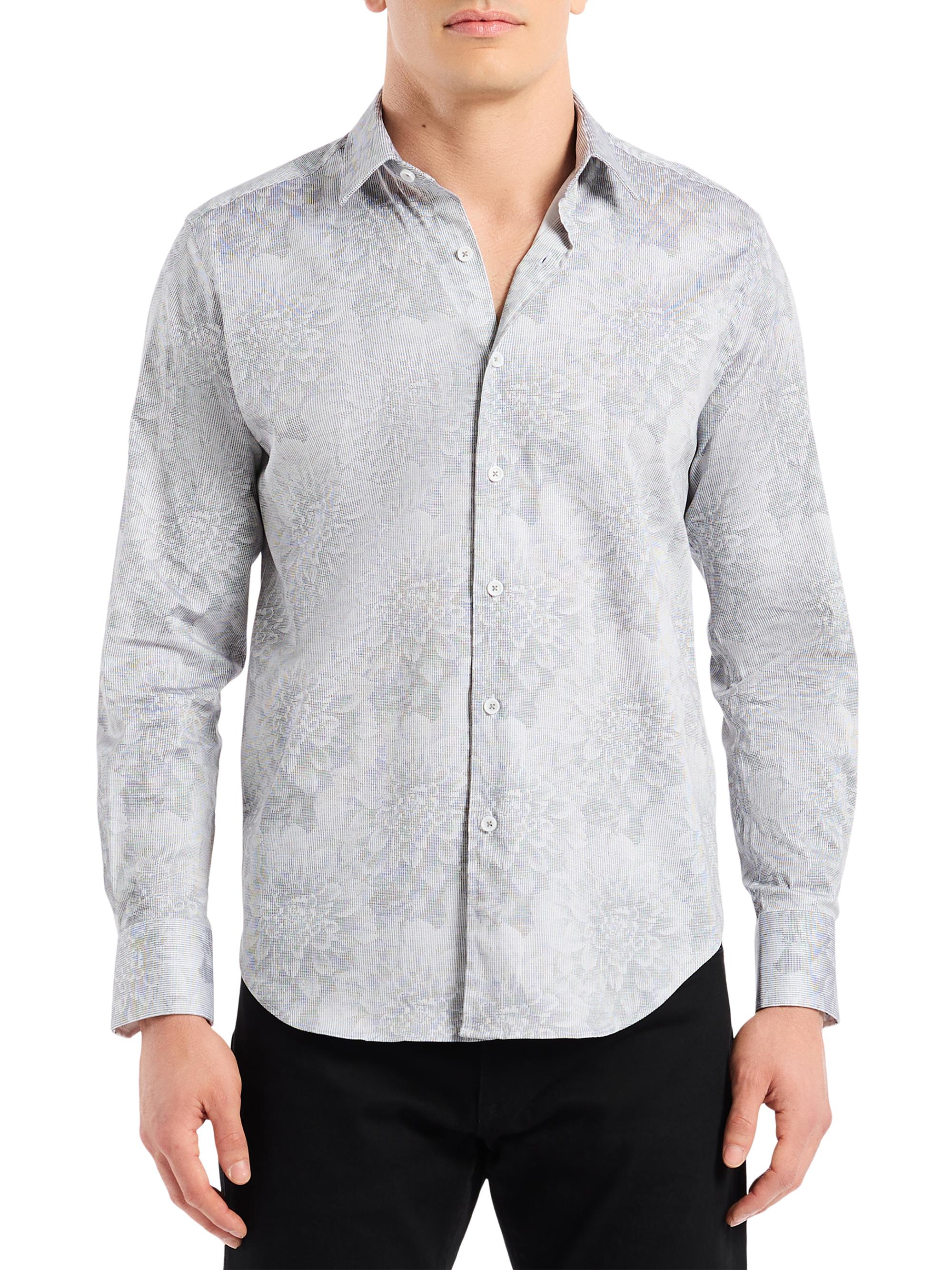 Robert Graham Men's Lexington Floral Print Shirt - White