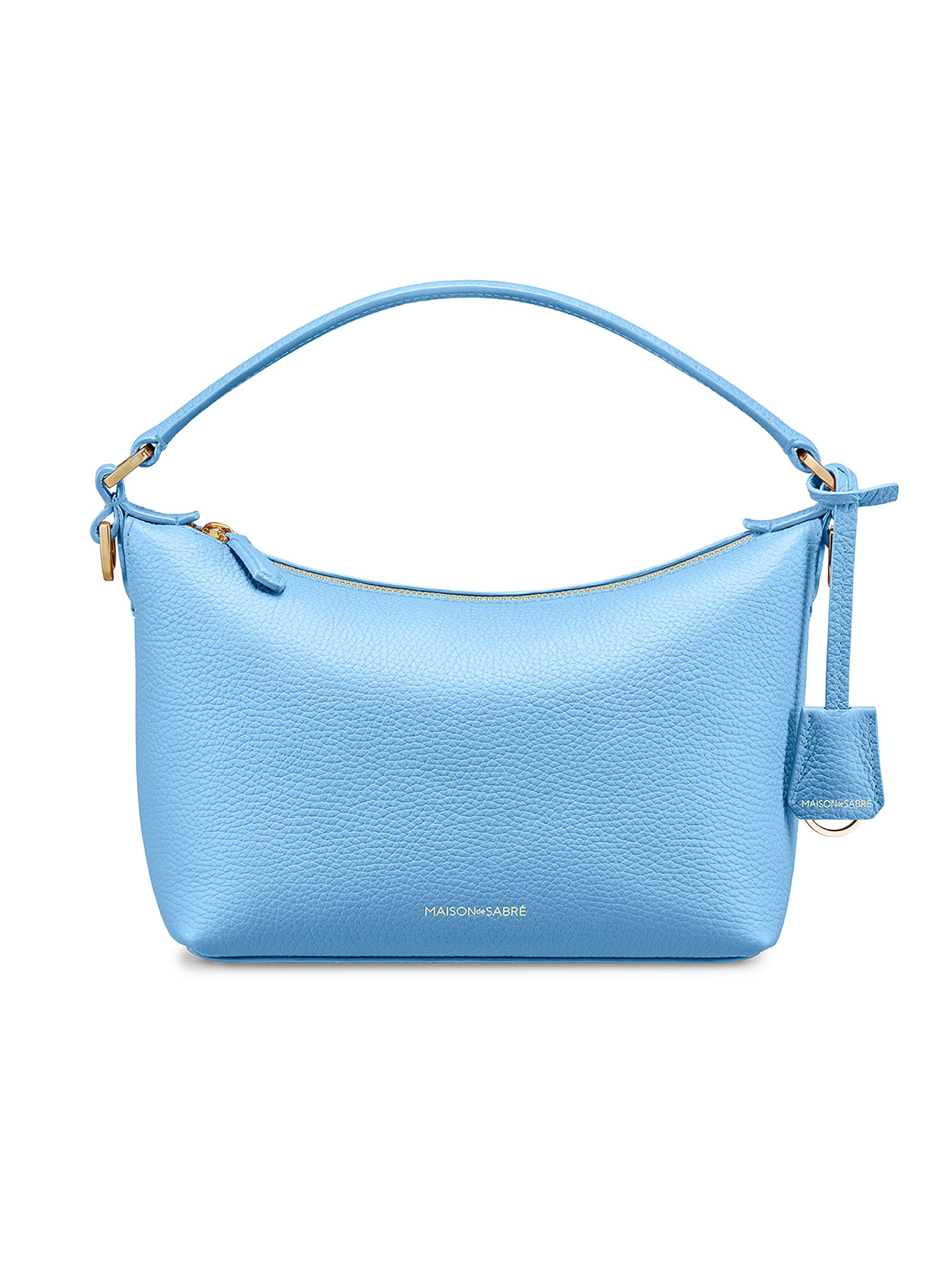 Maison de Sabre Women's  Leather Soft Hobo Bag - Sky Blue