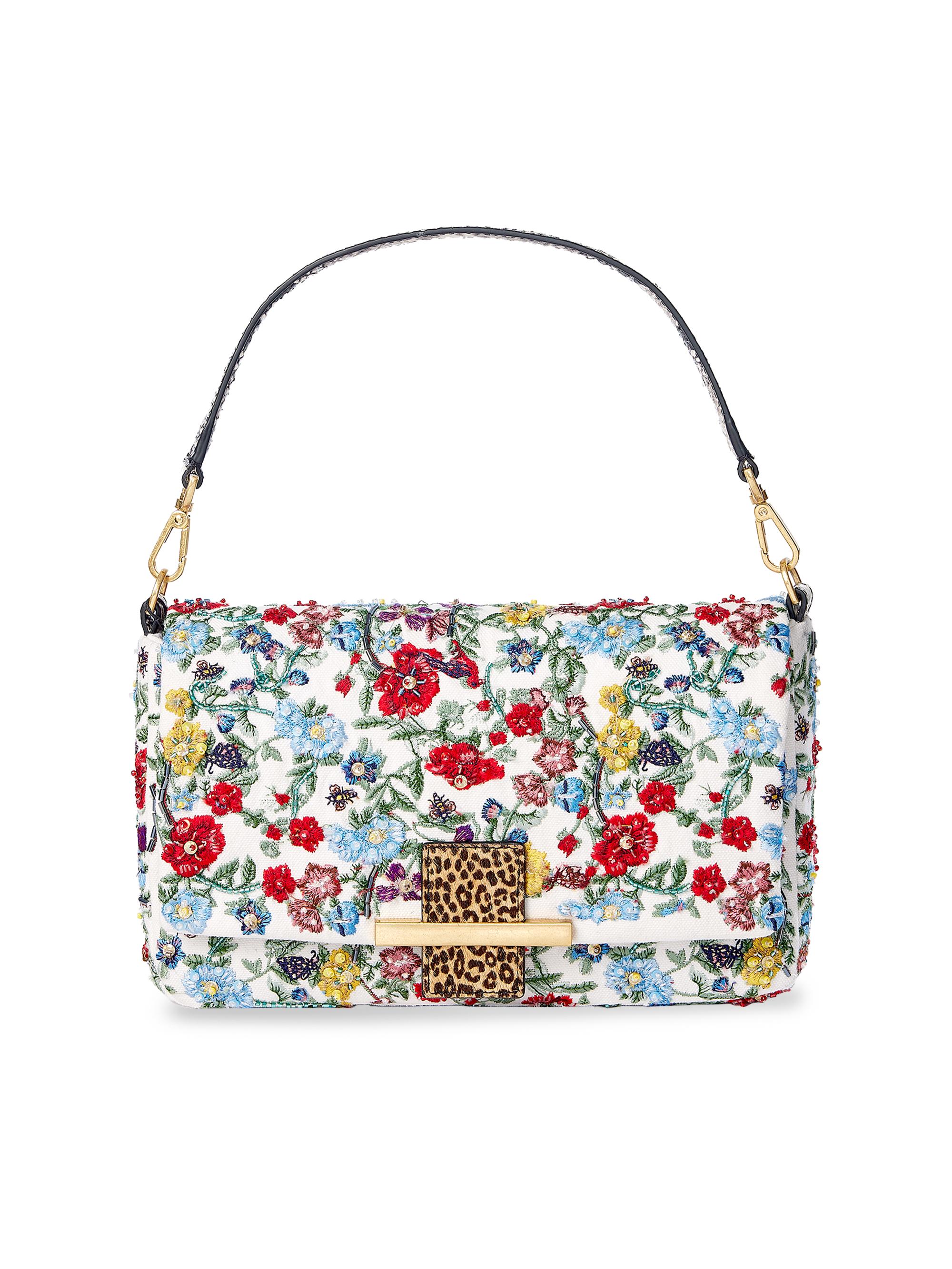 Alice + Olivia Women's Alicia Embroidered Shoulder Bag - Dollhouse