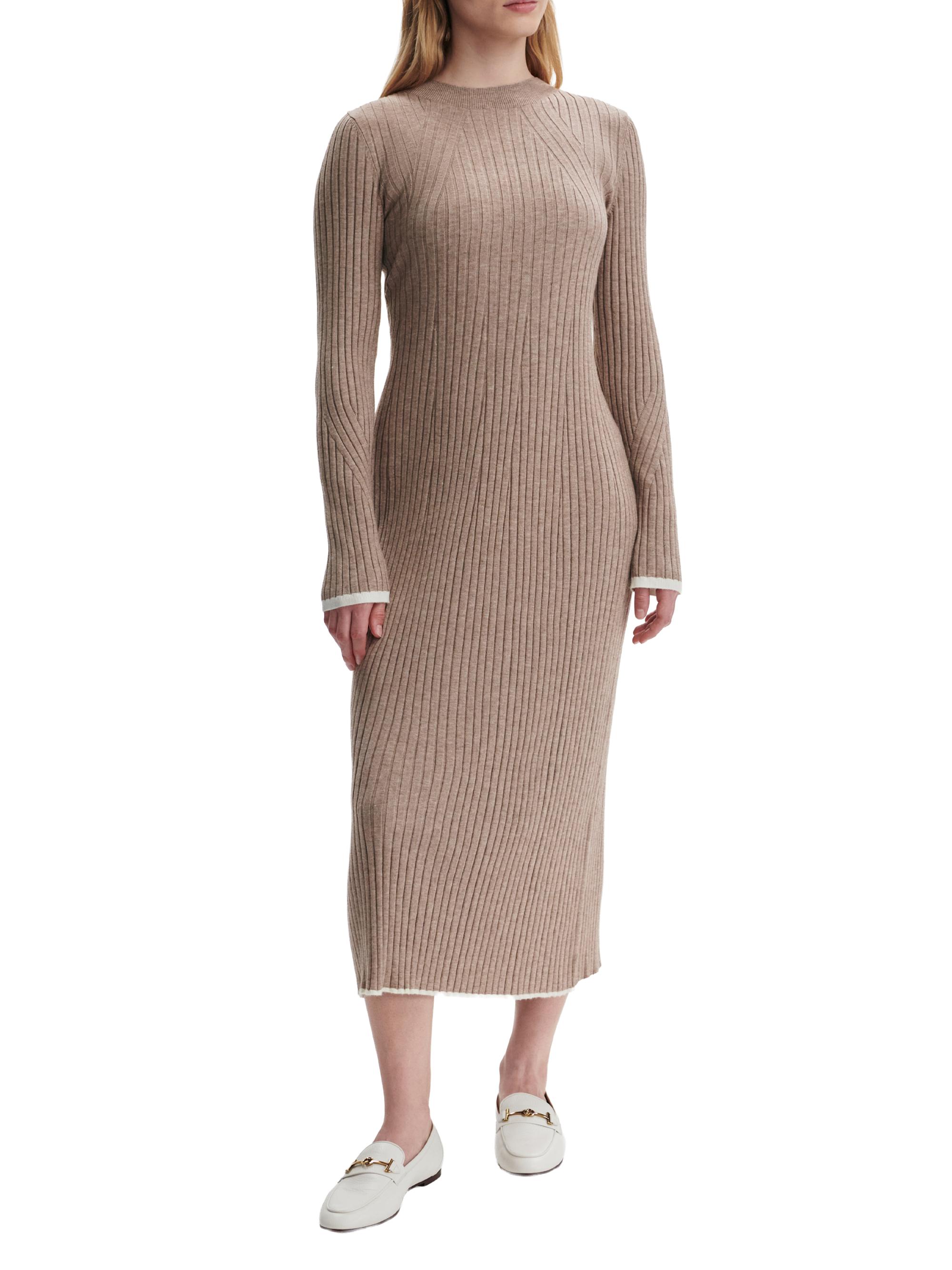 knee length dresses for ladies Alexia Admor Women's Rhys Crewneck Ribbed Knit Midi Dress