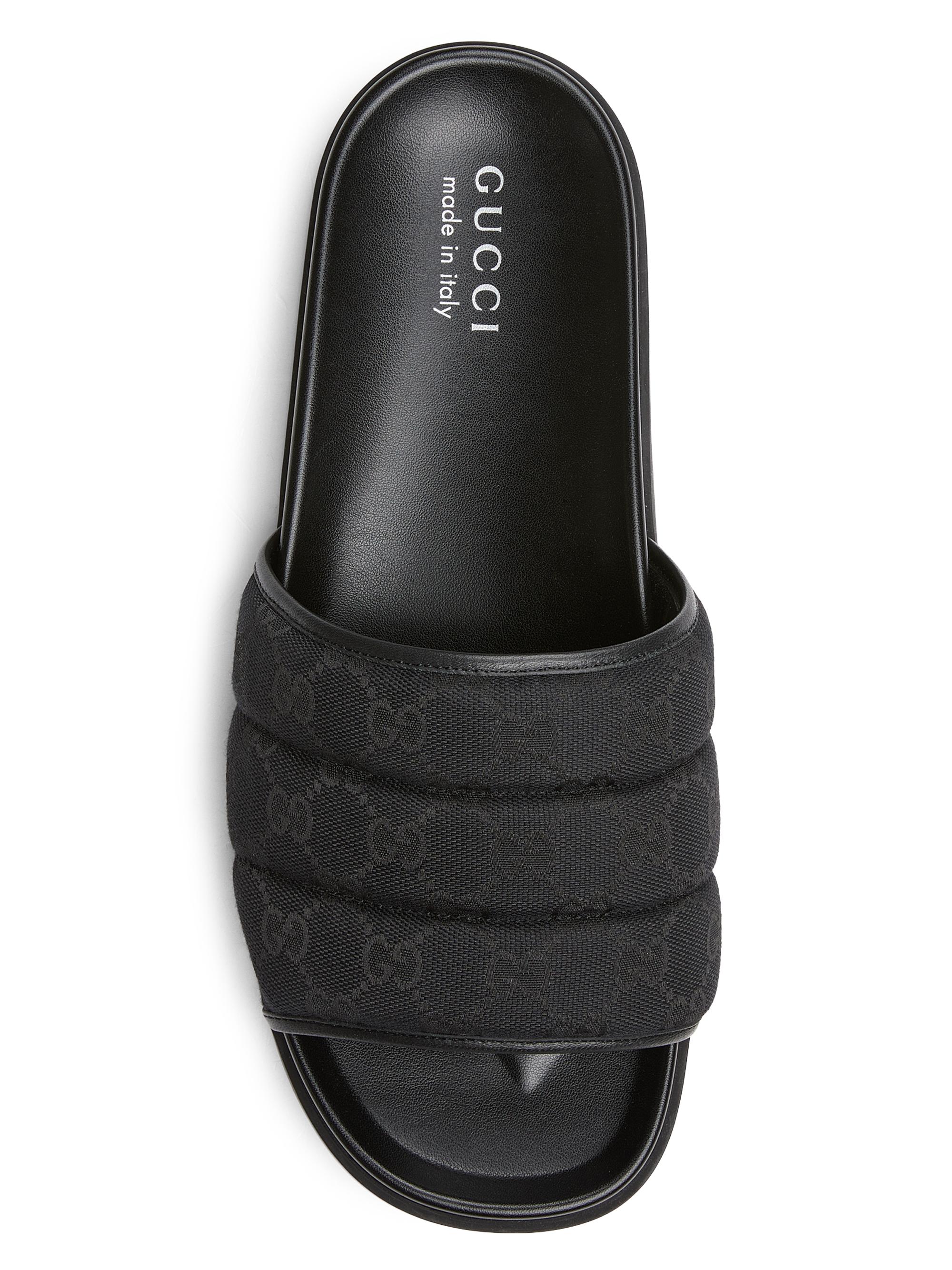 Gucci Rhein GG Canvas Slide Sandals | Saks Fifth Avenue