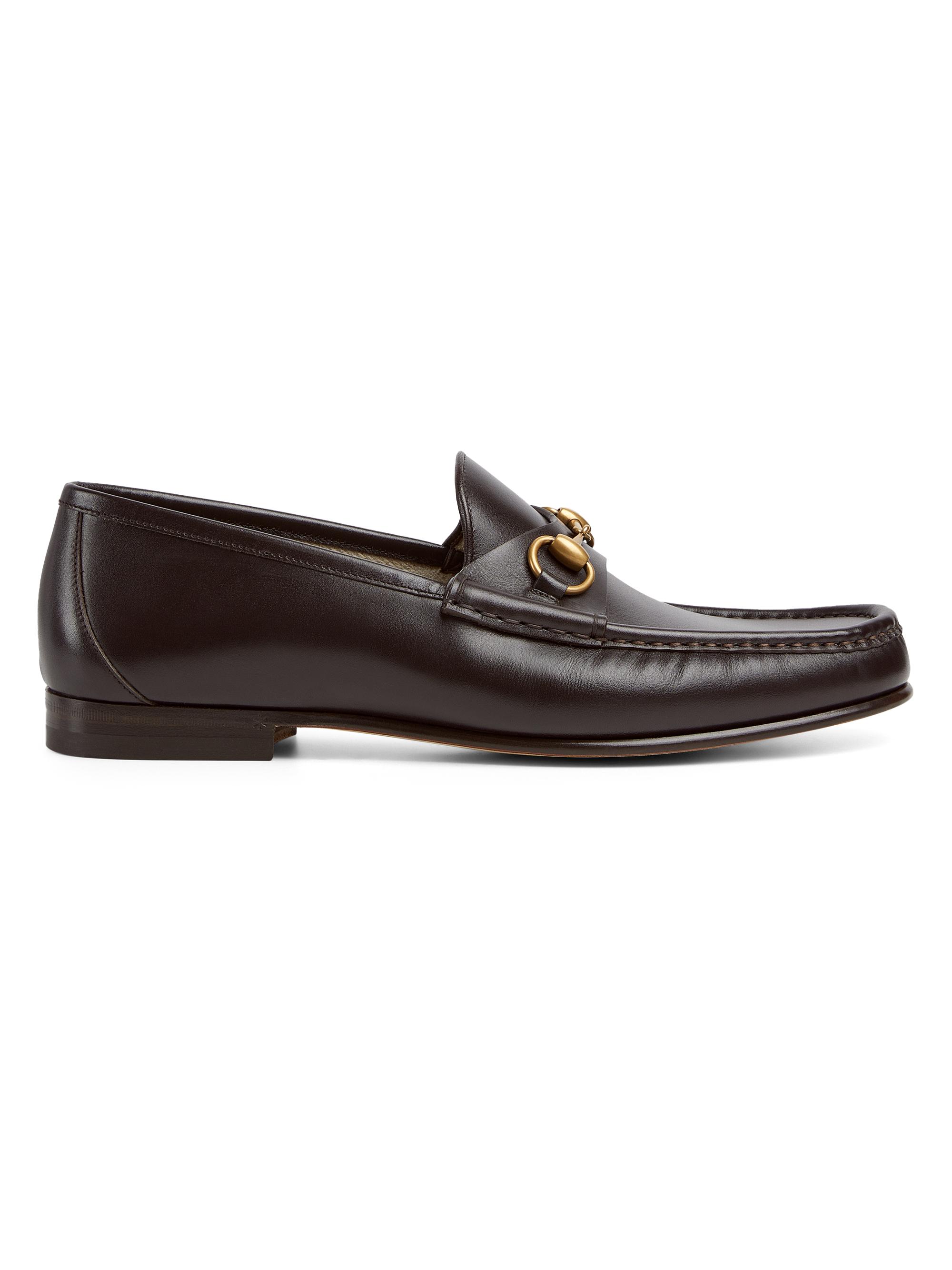 靴 GUCCI Horsebit Leather Loafers 0400022915321_DARKBROWN?wid=