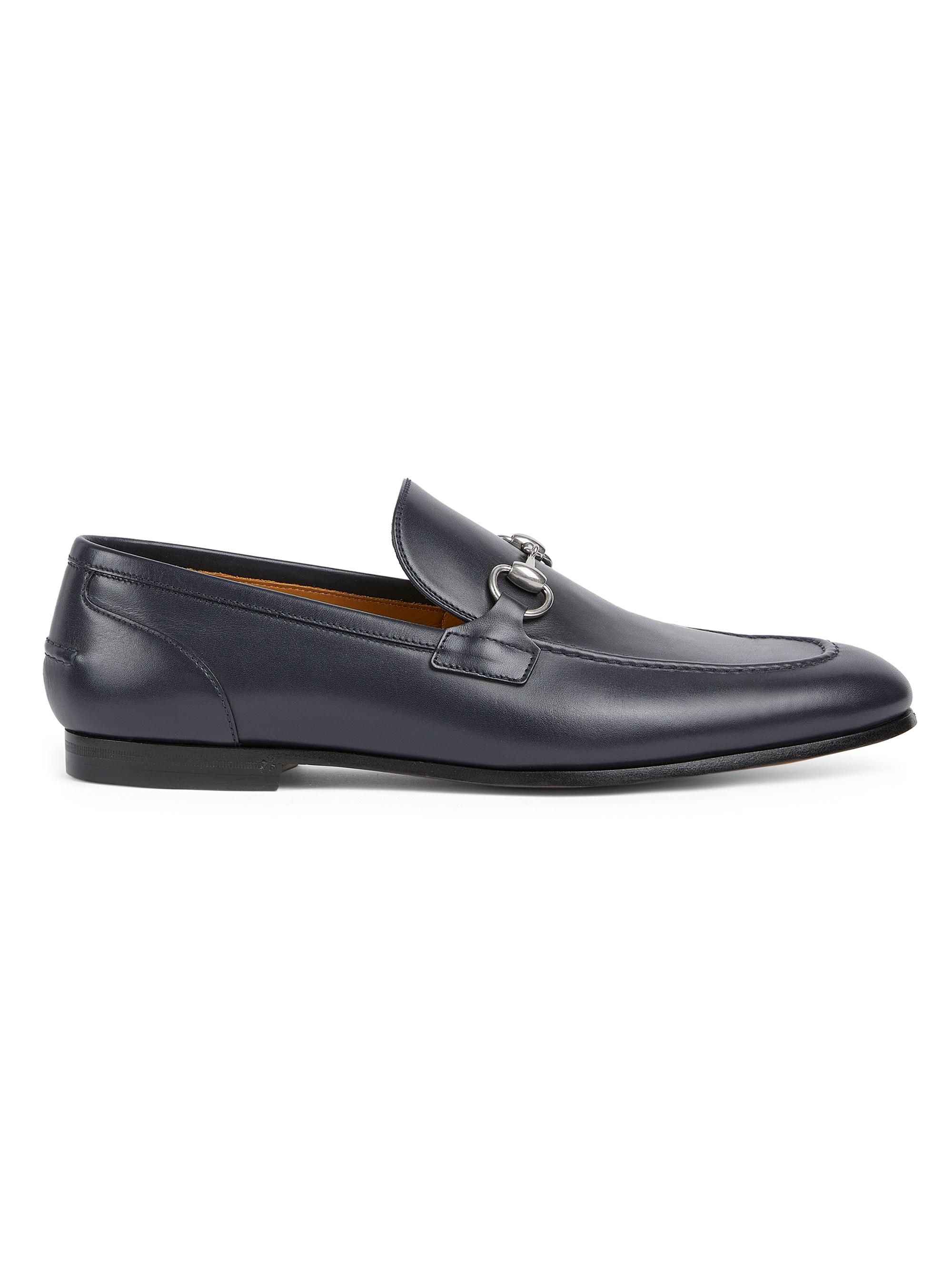 Gucci Men's Jordaan Horsebit Leather Loafers - Midnight Blue