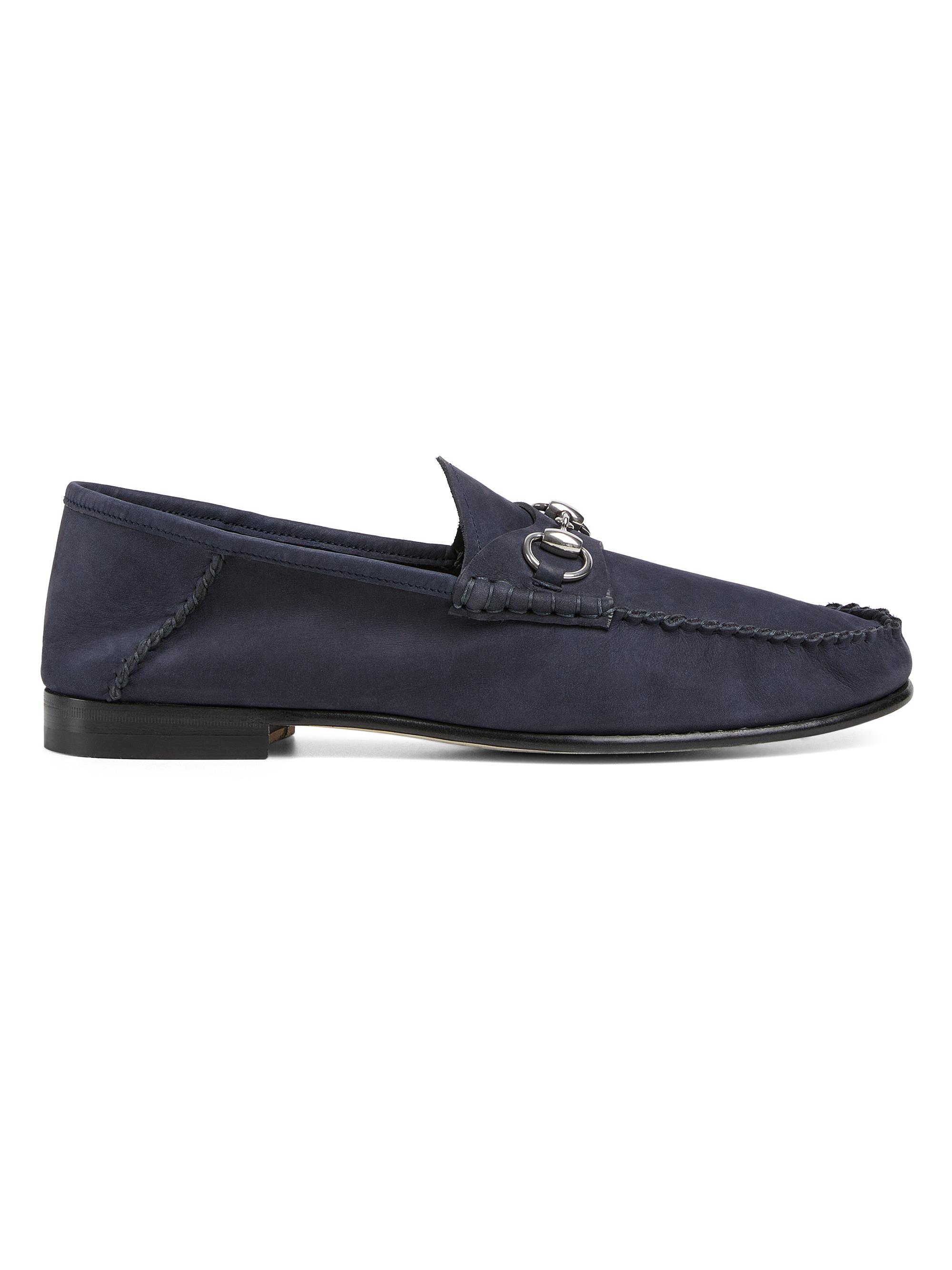 Gucci Men's Gigi Horsebit Suede Loafers - Blue