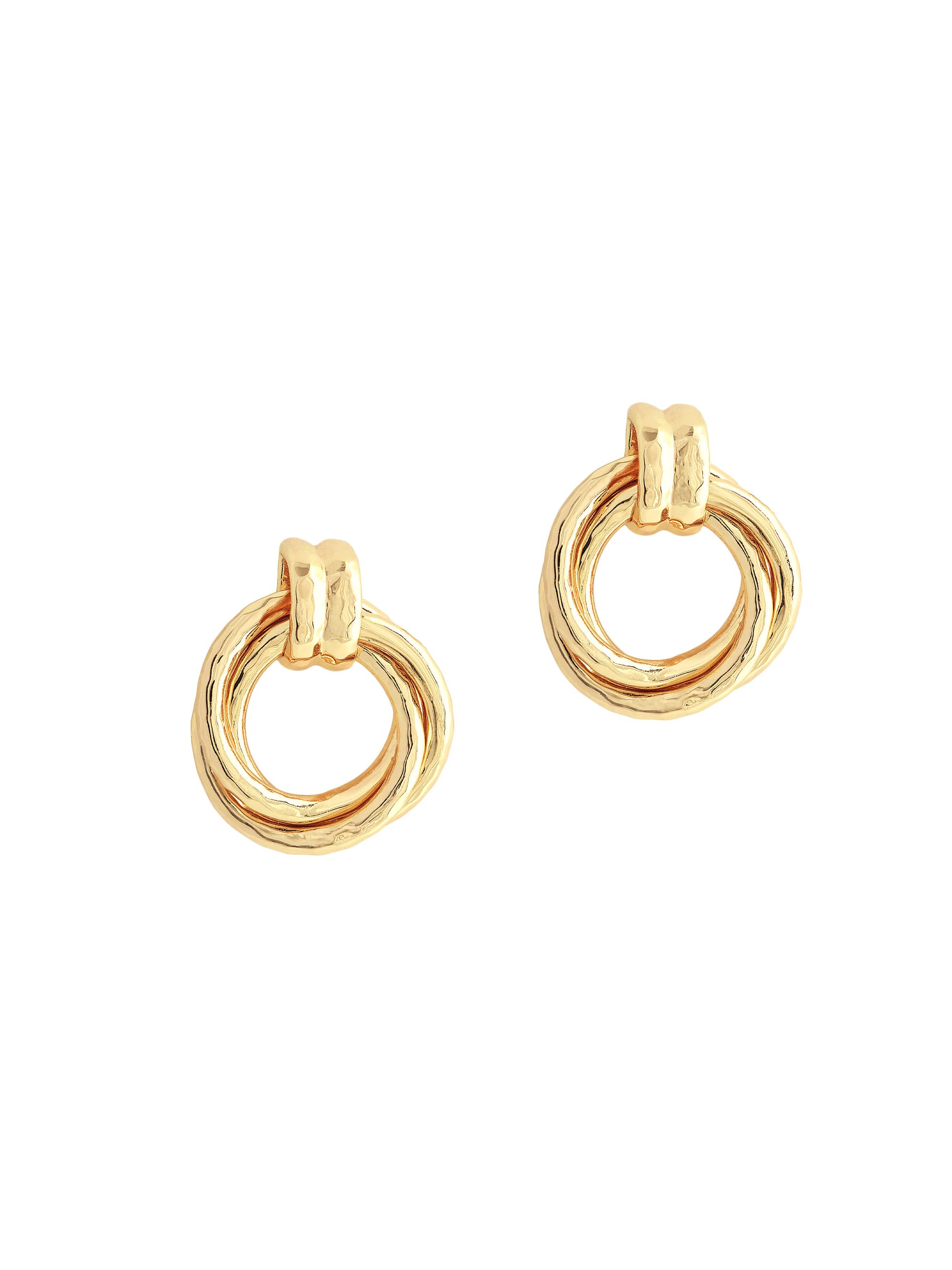 Anabel Aram Women's Neptune 18K Gold-Plated Triple Ring Drop Earrings - Gold