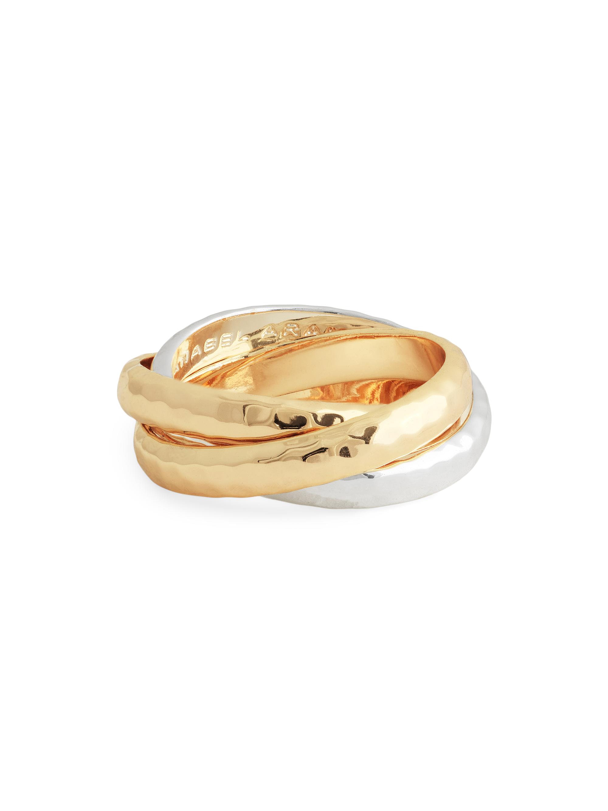 Anabel Aram Women's Farrier 1K Gold-Plated & Sterling Silver-Plated Triple Band Ring - Gold Silver
