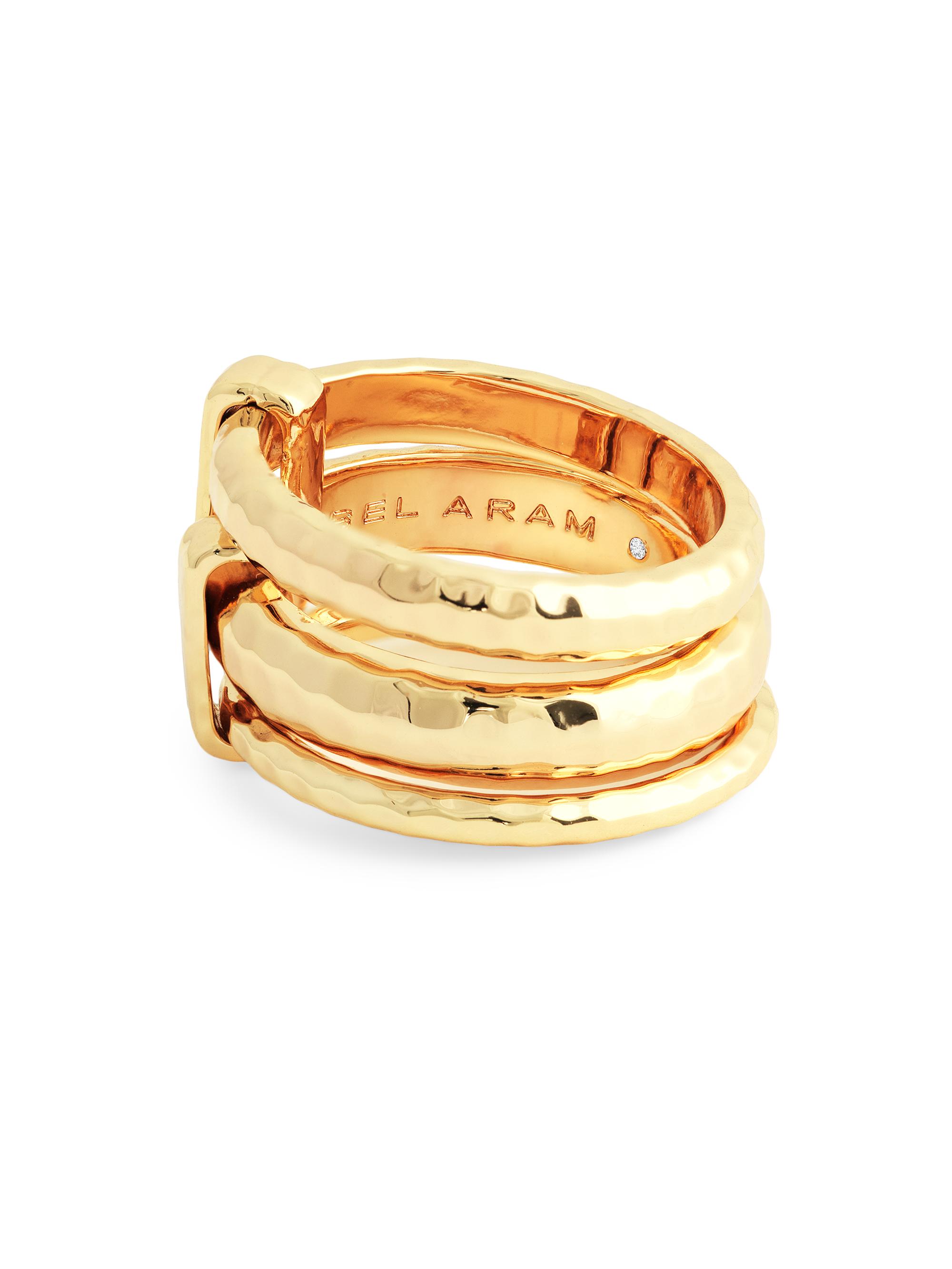 Anabel Aram Women's Farrier 1K Gold-Plated Triple Connected Ring - Gold
