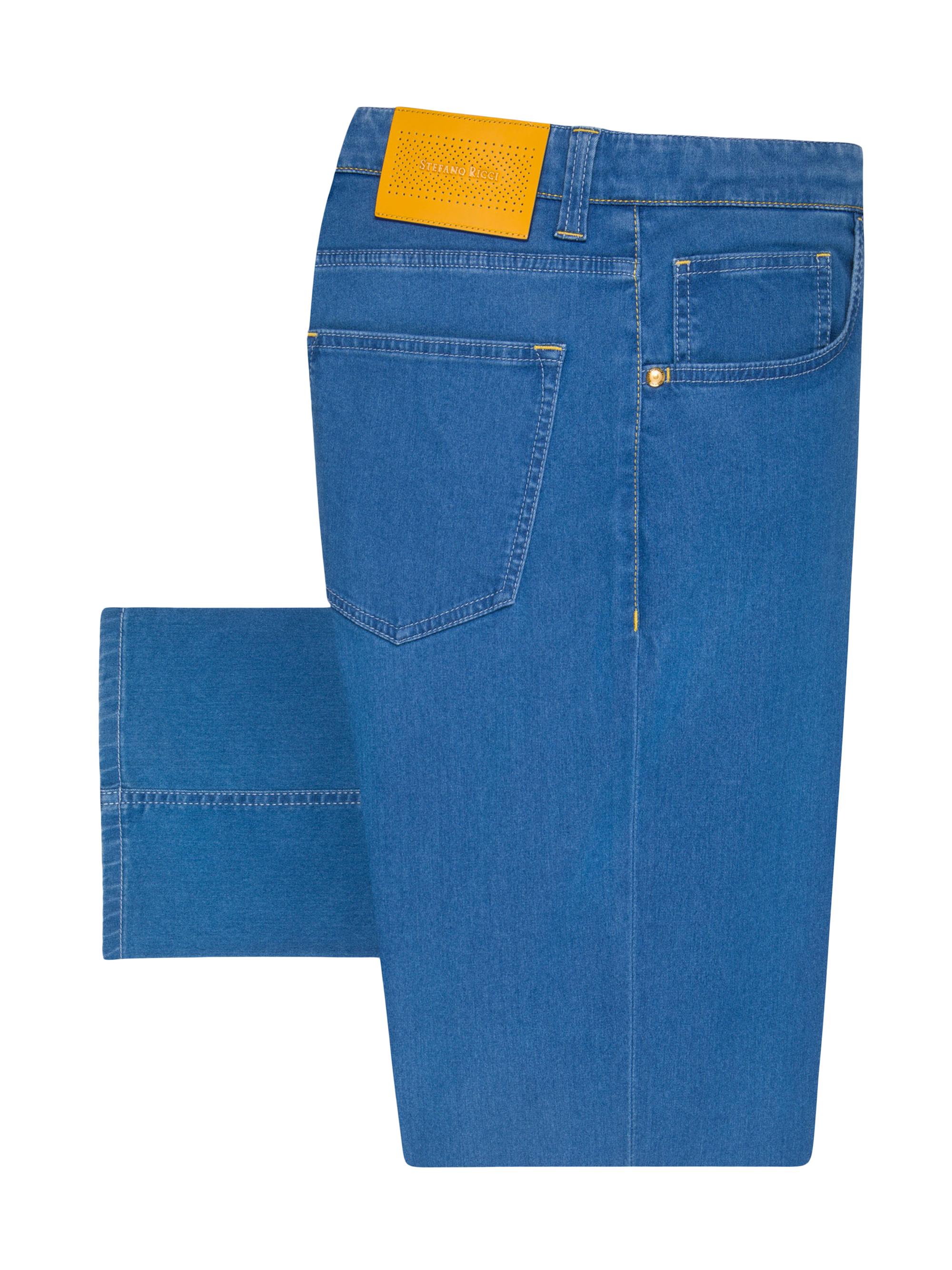 Stefano Ricci Men's Cotton Regular-Fit Jeans - Blue