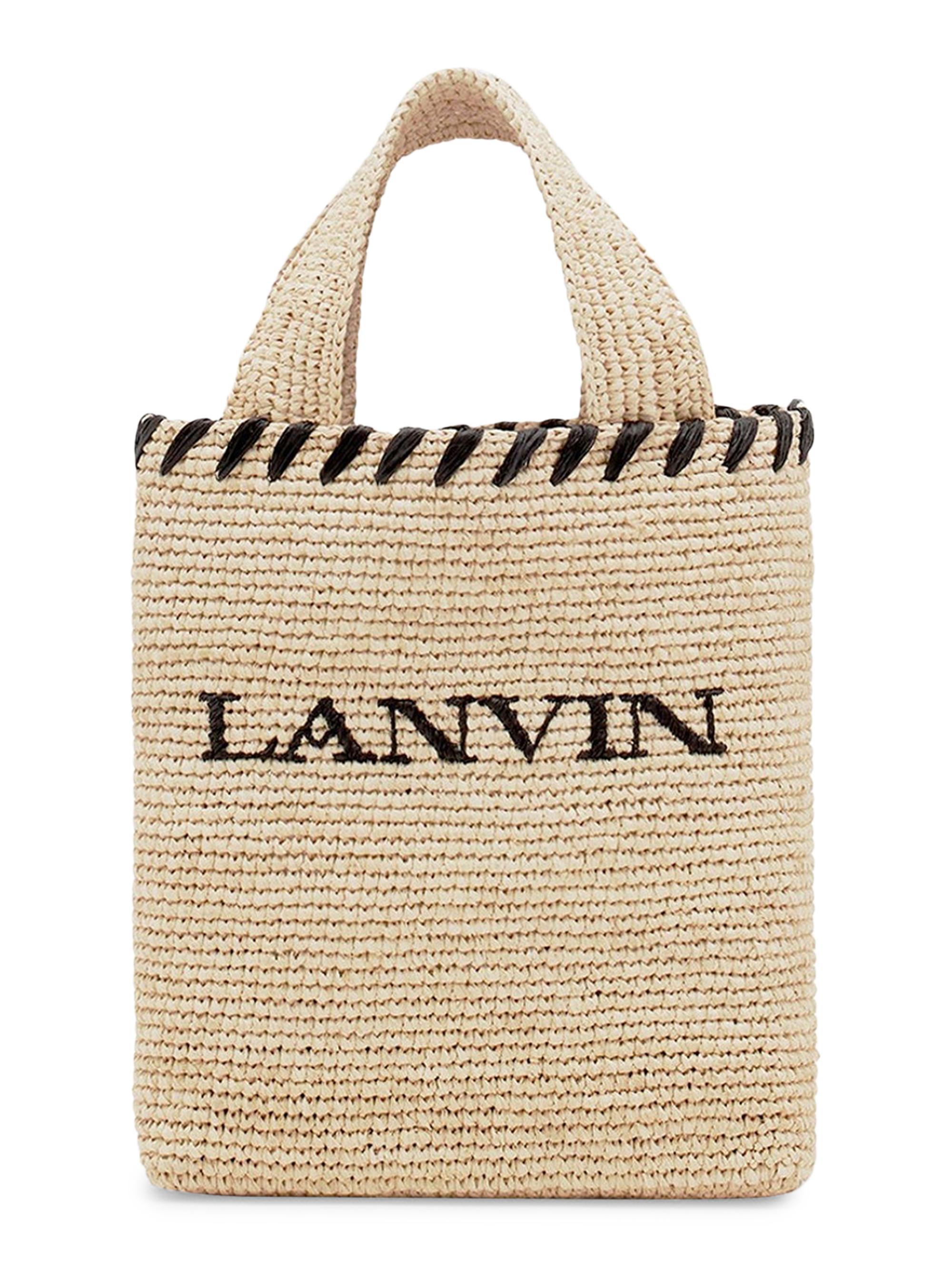 Lanvin Women's Nano Raffia Tote Bag - Natural Black
