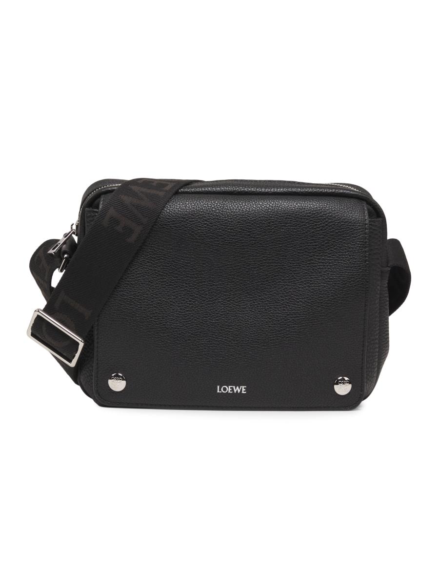 LOEWE ブラックレザーバック LOEWE Extra-Small Pebble Leather Messenger Bag | Saks Fifth