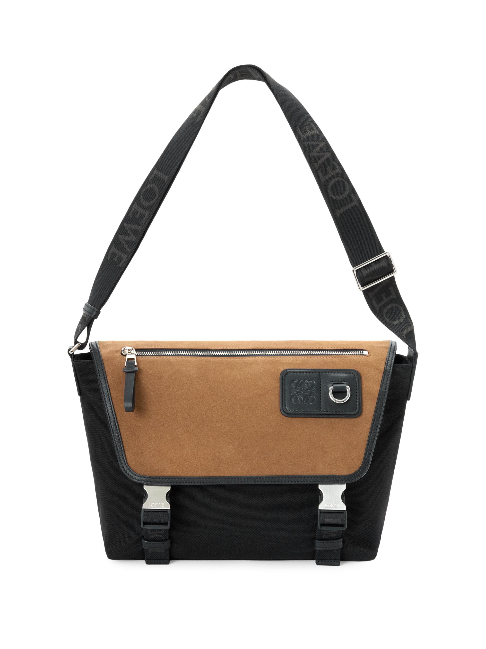 LOEWE Men's  Messenger Bag - Black Dark Gold